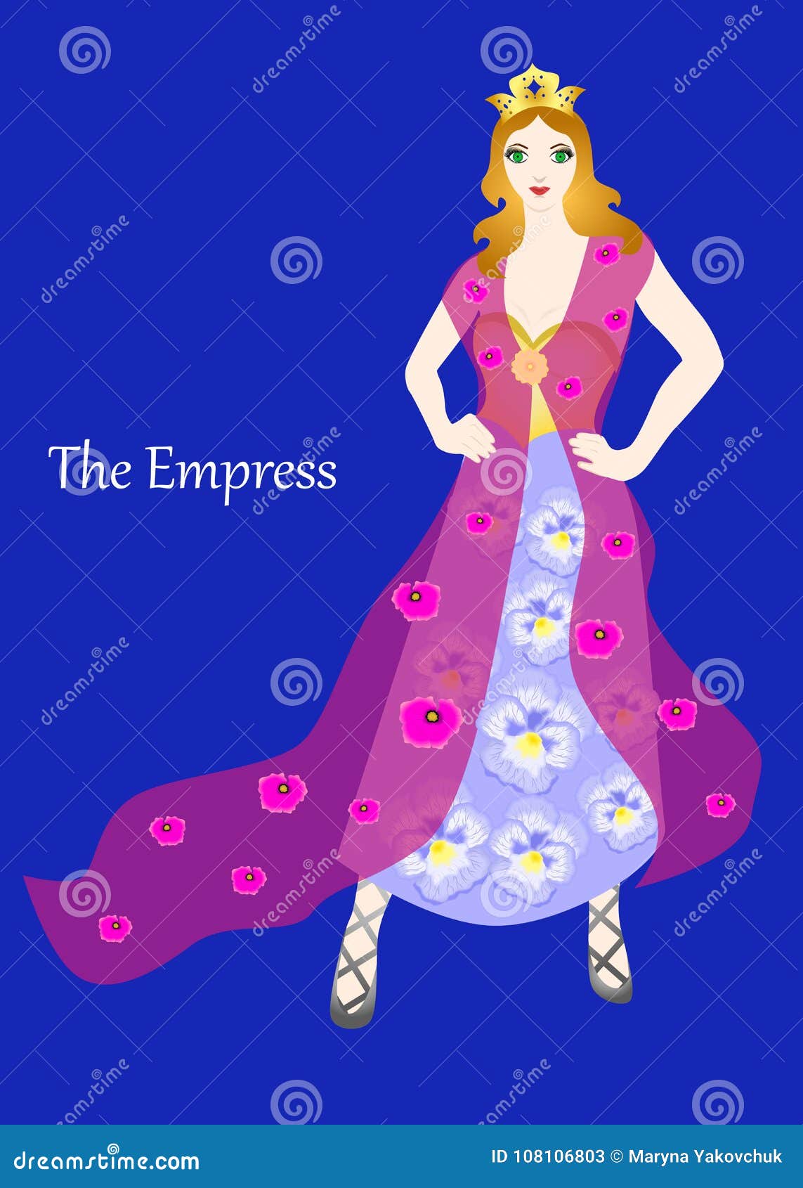 The Empress And Globe Cartoon Vector 94811991
