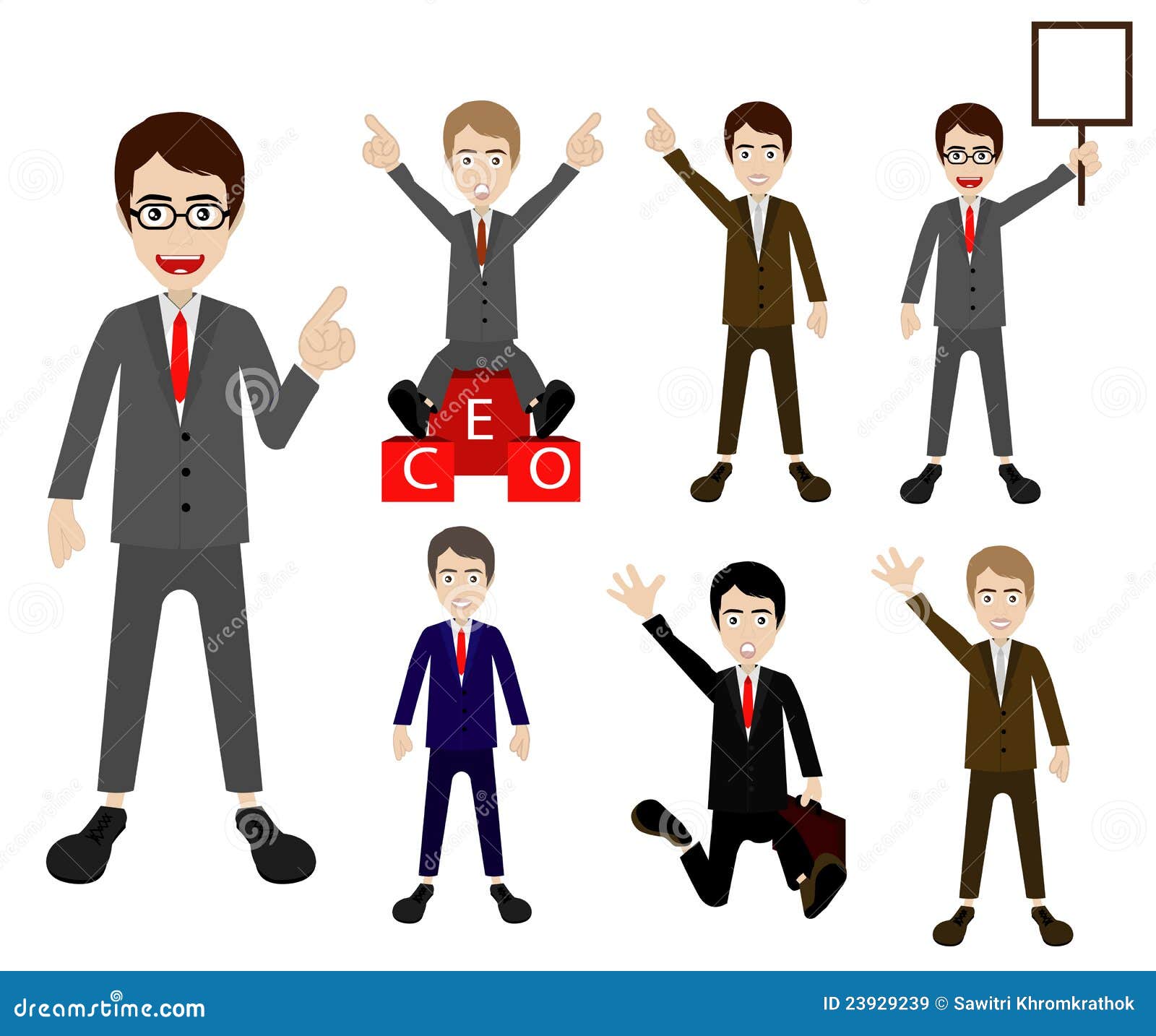 Illustration Cartoon Business Man Stock Vector - Illustration of ...