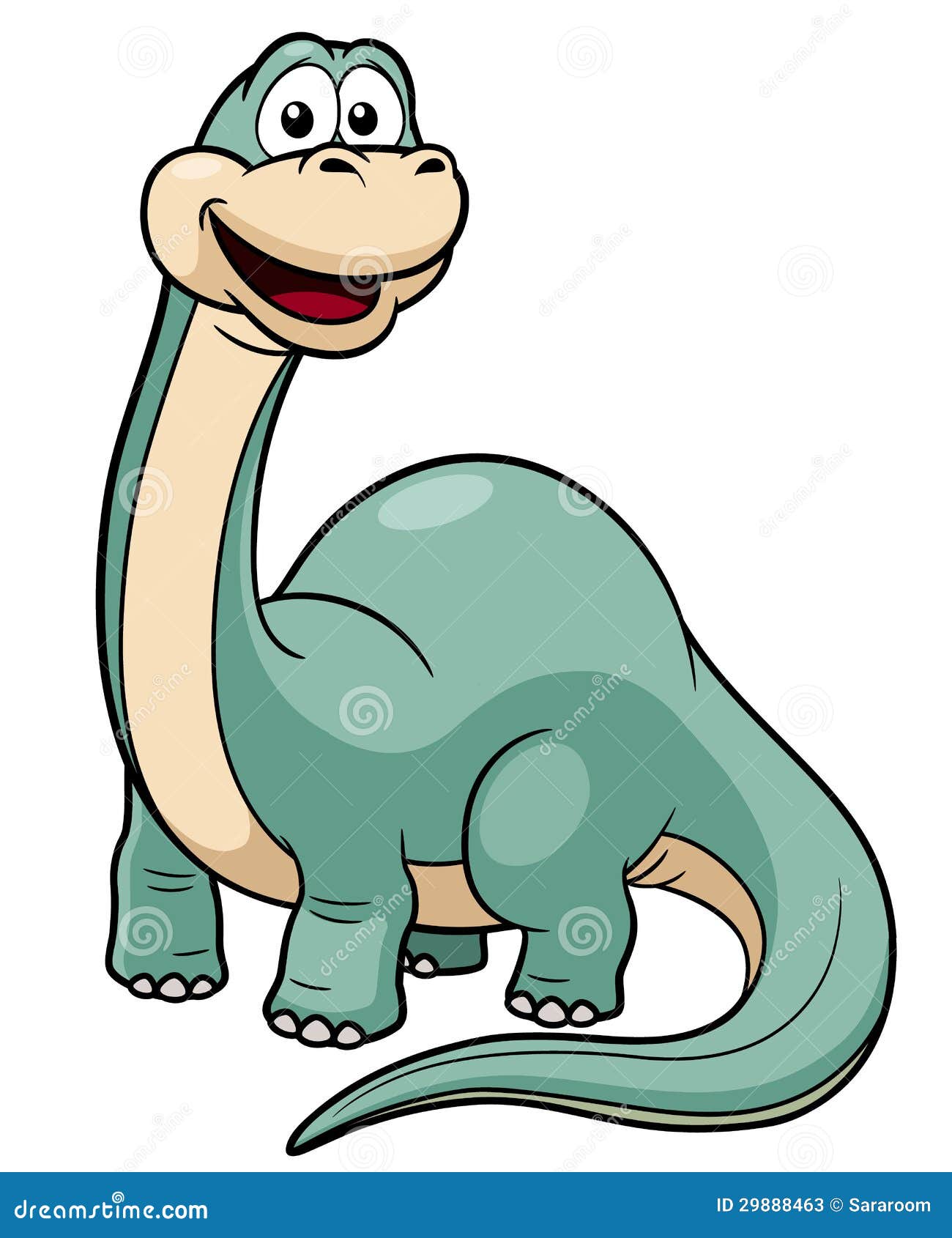 Cute Green Dinosaur Cartoon Stock Vector - Illustration of hunter