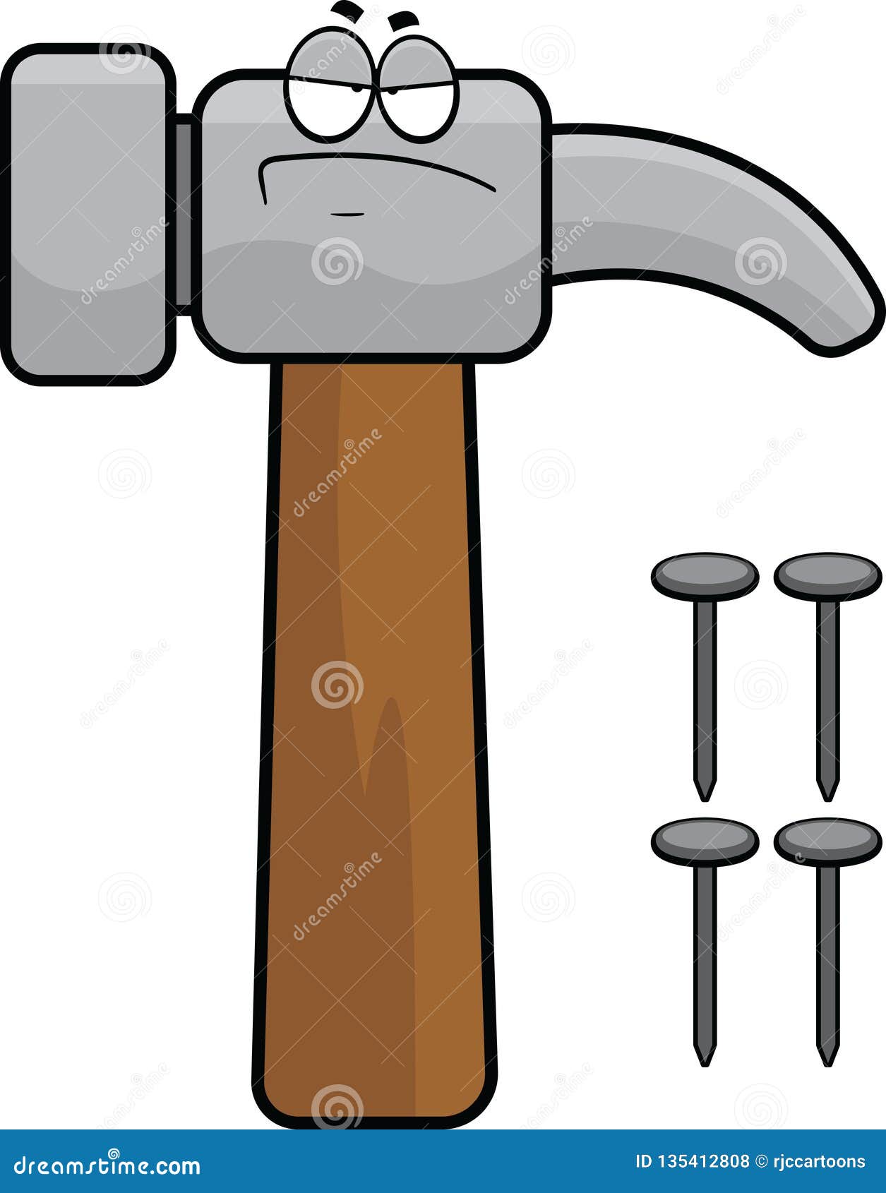 Grumpy Cartoon Hammer stock vector. Illustration of expression - 135412808 Grumpy Cartoon Hammer stock vector. Illustration of expression - 135412808