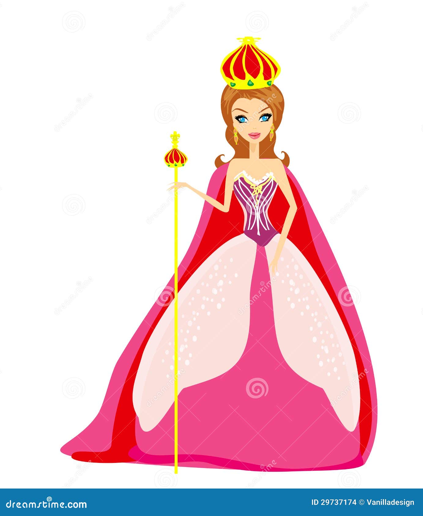 Cartoon queen stock illustration. Illustration of cute - 29737174