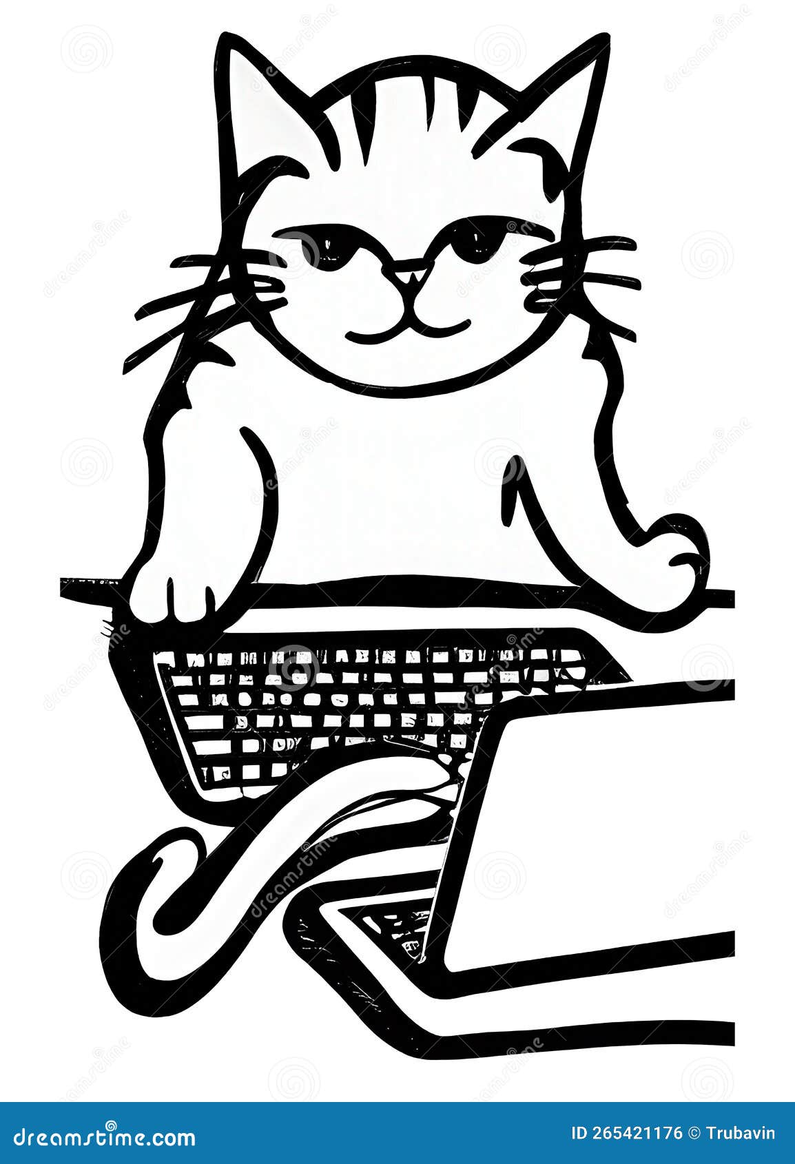  of cat with loptop