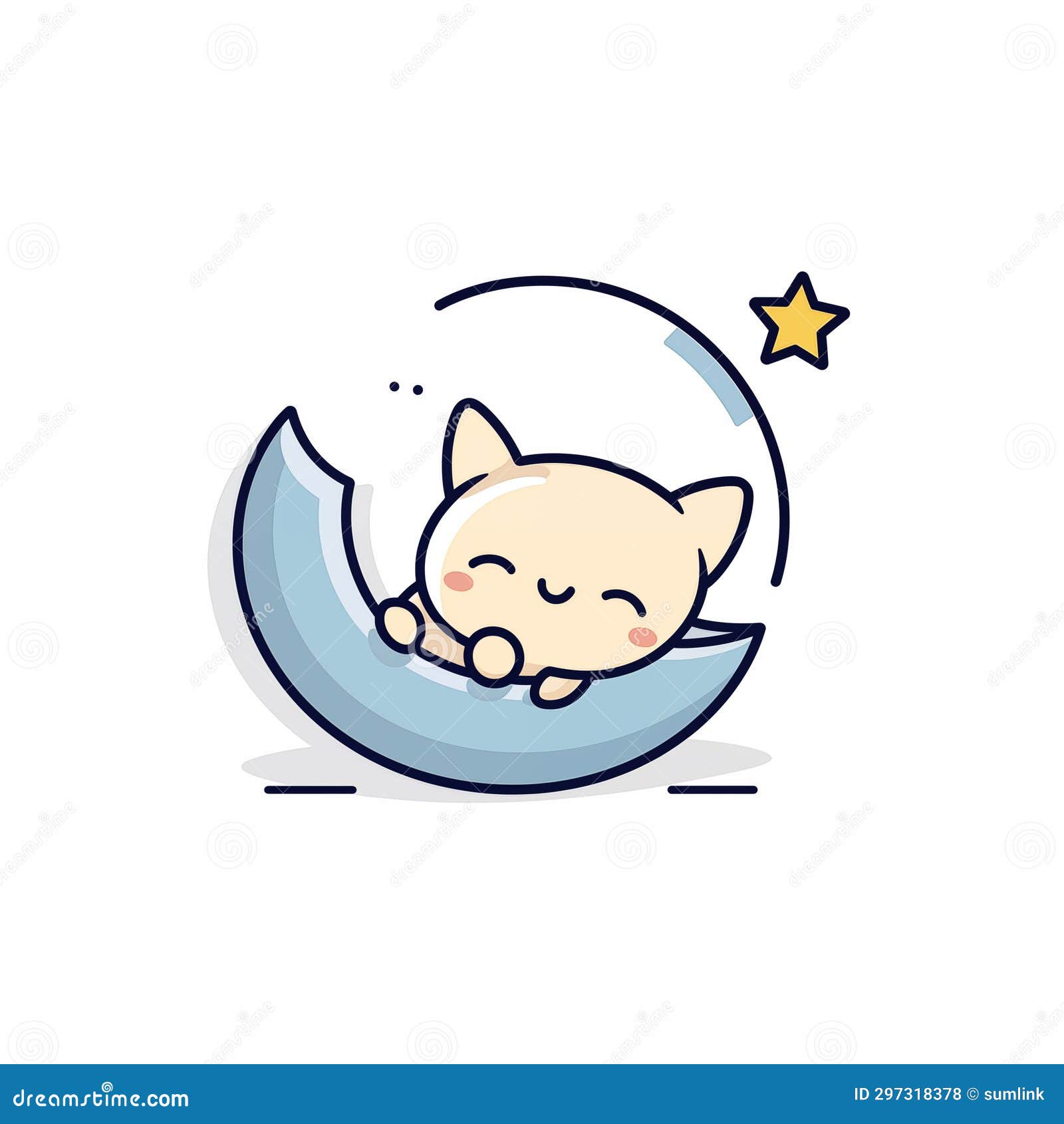 Illustration of Cat Sleeping Stock Illustration - Illustration of ...