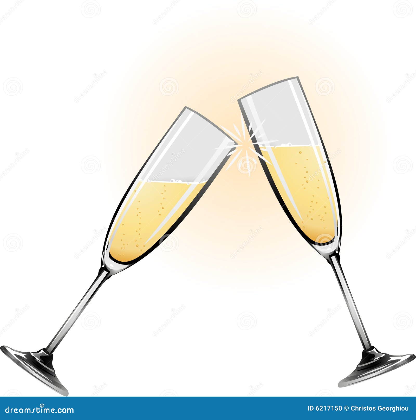 Illustration Champagne Glasses Stock Vector - Illustration ...
