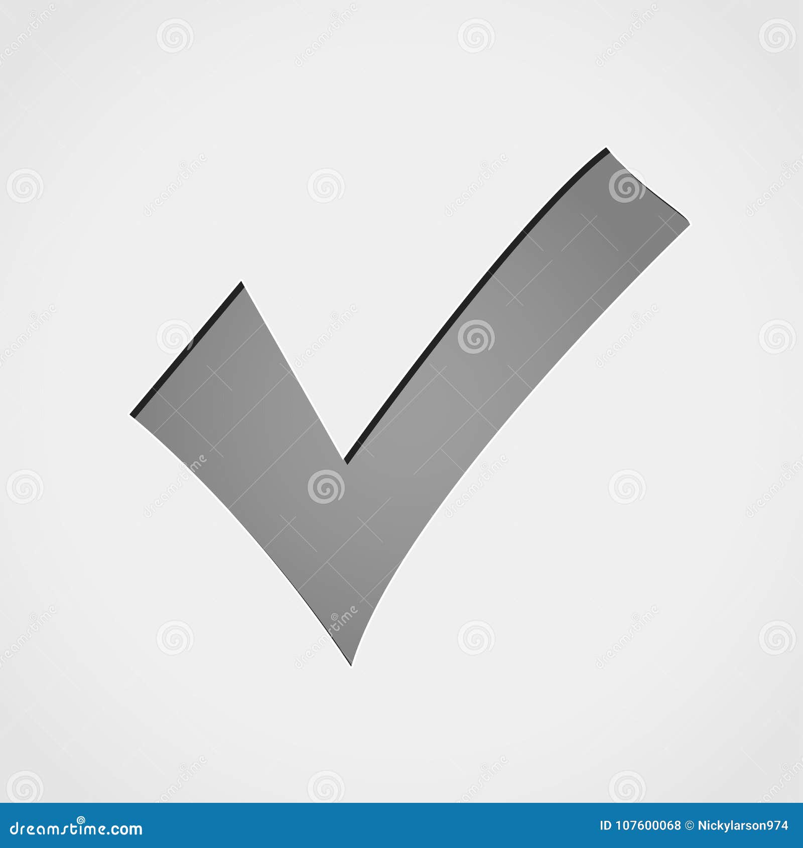 Check mark grey icon stock vector. Illustration of vote 107600068