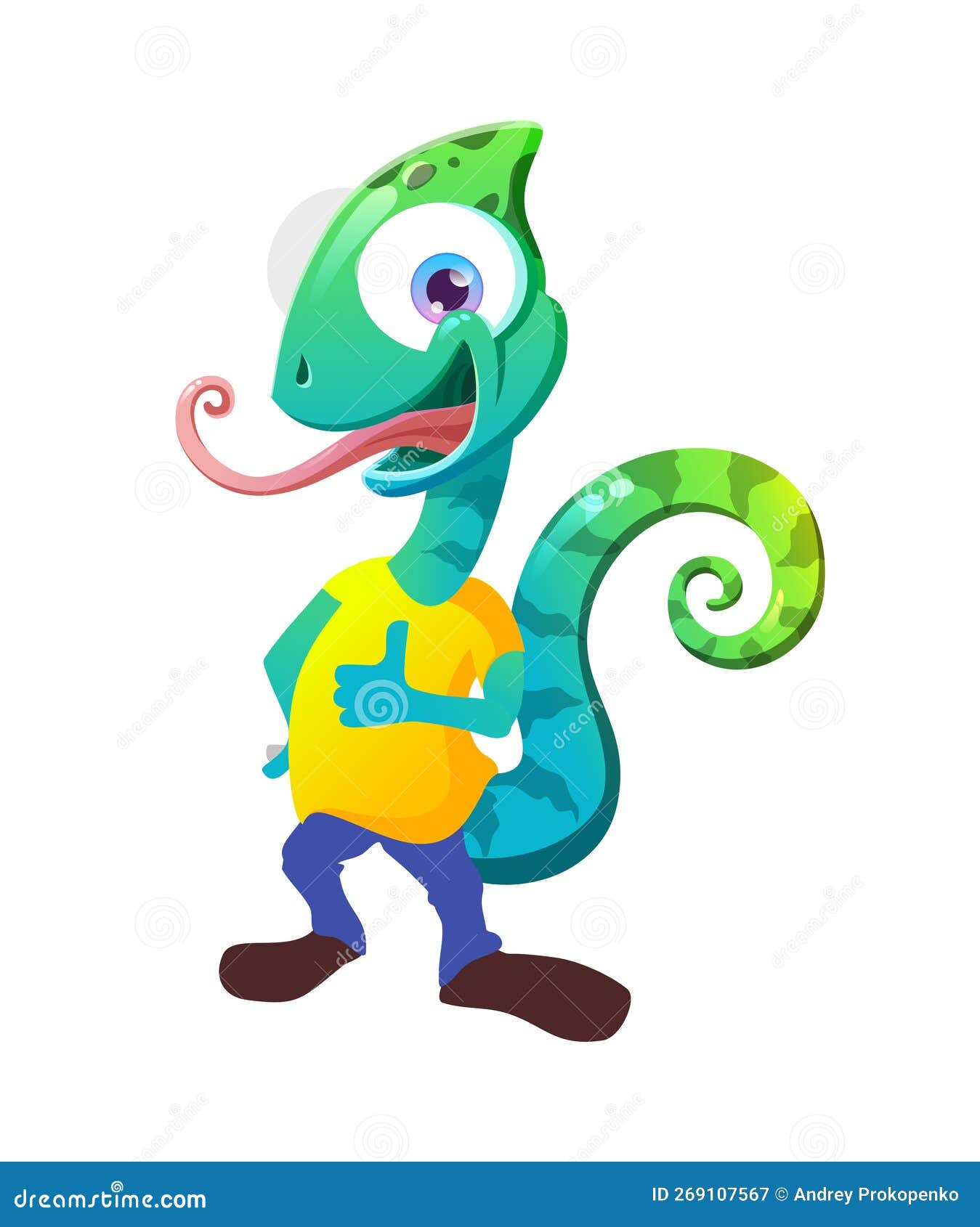  of a cheerful youth chameleon