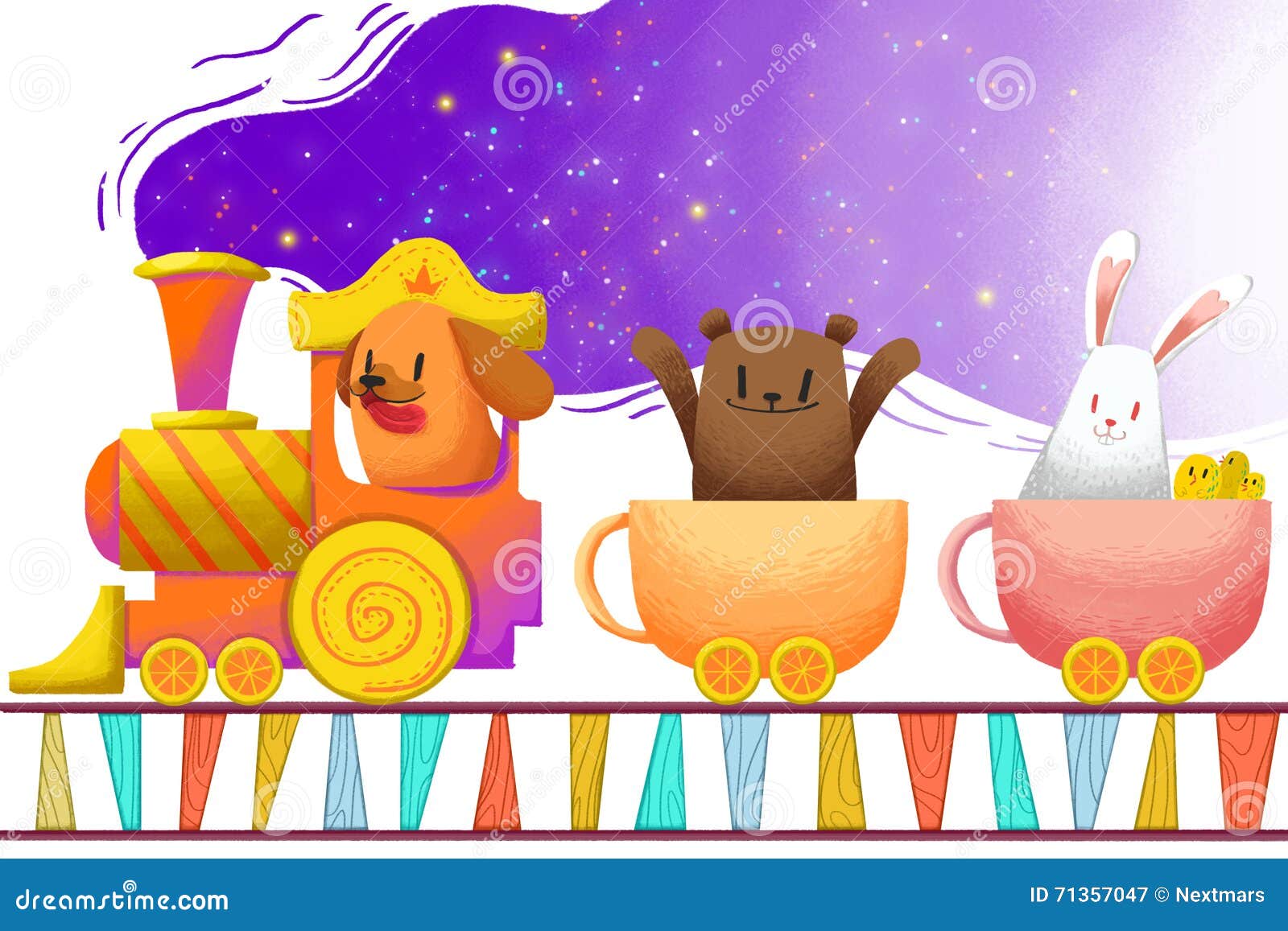 Illustration for Children: the Cup Train Carries Little Animals, Headed Far Away. Stock Illustration - Illustration of candy, holiday: 71357047 Illustration for Children: the Cup Train Carries Little Animals, Headed Far Away. Stock Illustration - Illustration of candy, holiday: 71357047