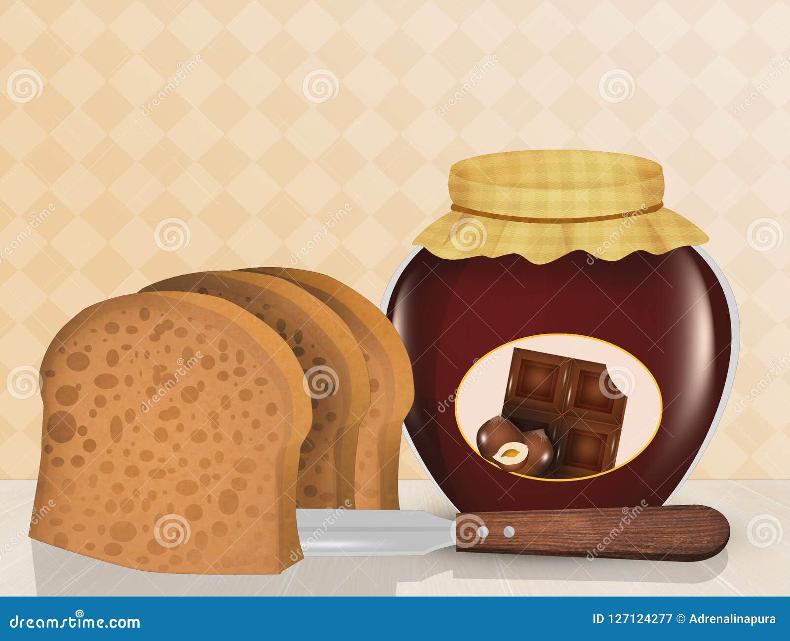 Illustration of Chocolate Spread Stock Illustration Illustration of