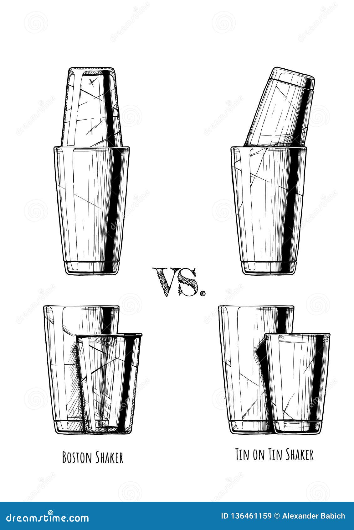 Illustration Of Cocktail Shakers Stock Vector - Illustration of grunge