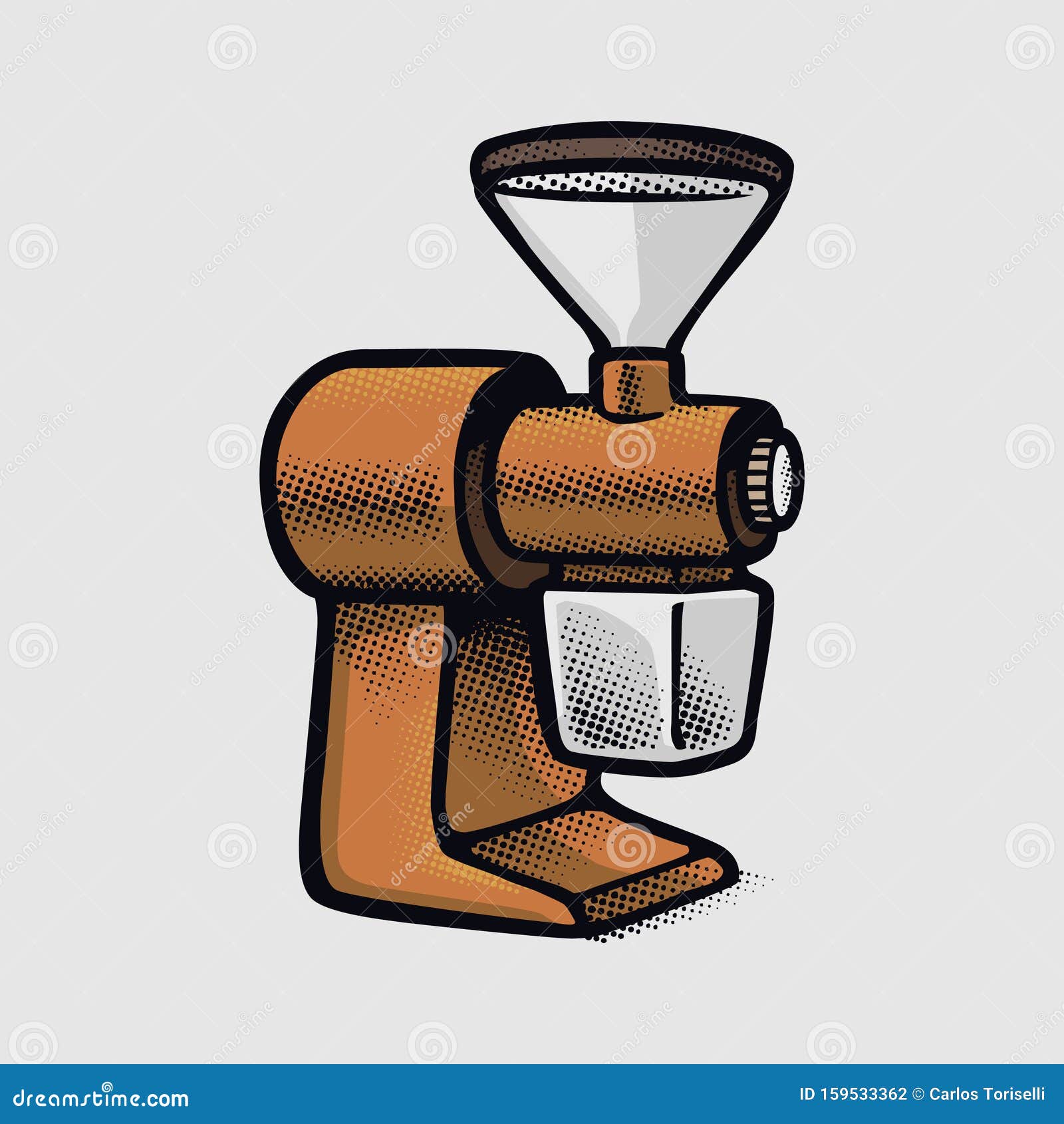 Coffee Bean Grinder Machine Stock Vector Illustration of specialty