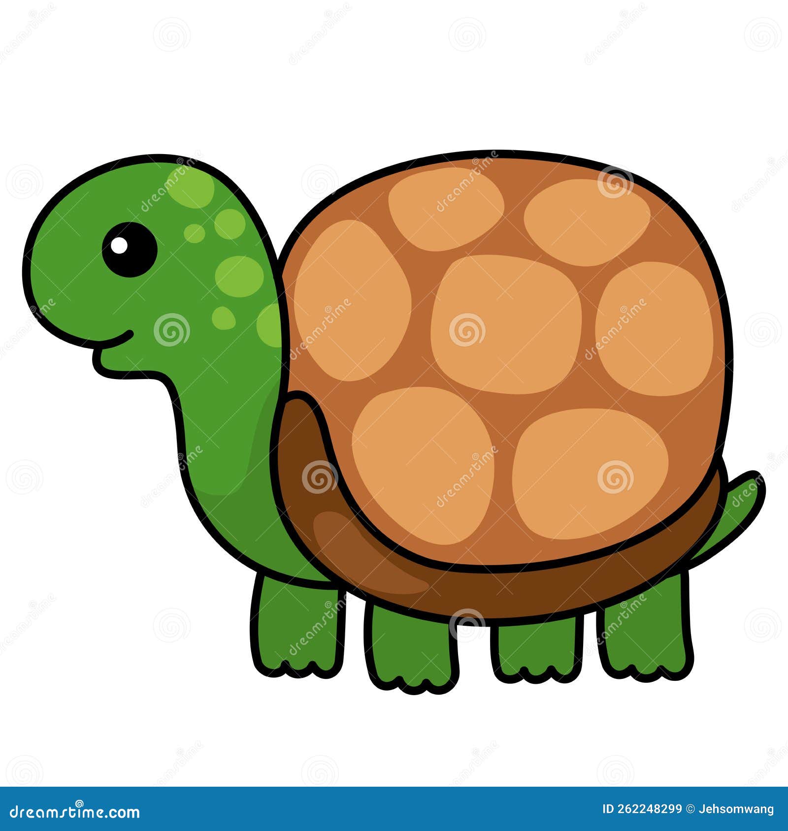 Colorful Cartoon Character Turtle Stock Vector Illustration of smiling, symbol 262248299