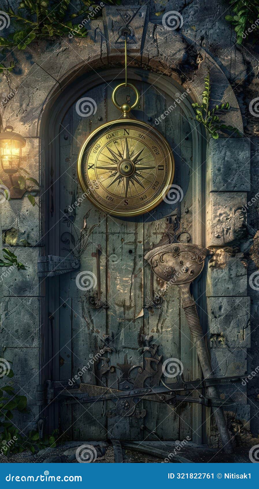  of a compass pointing towards a door labeled success izing finding direction towards achievement