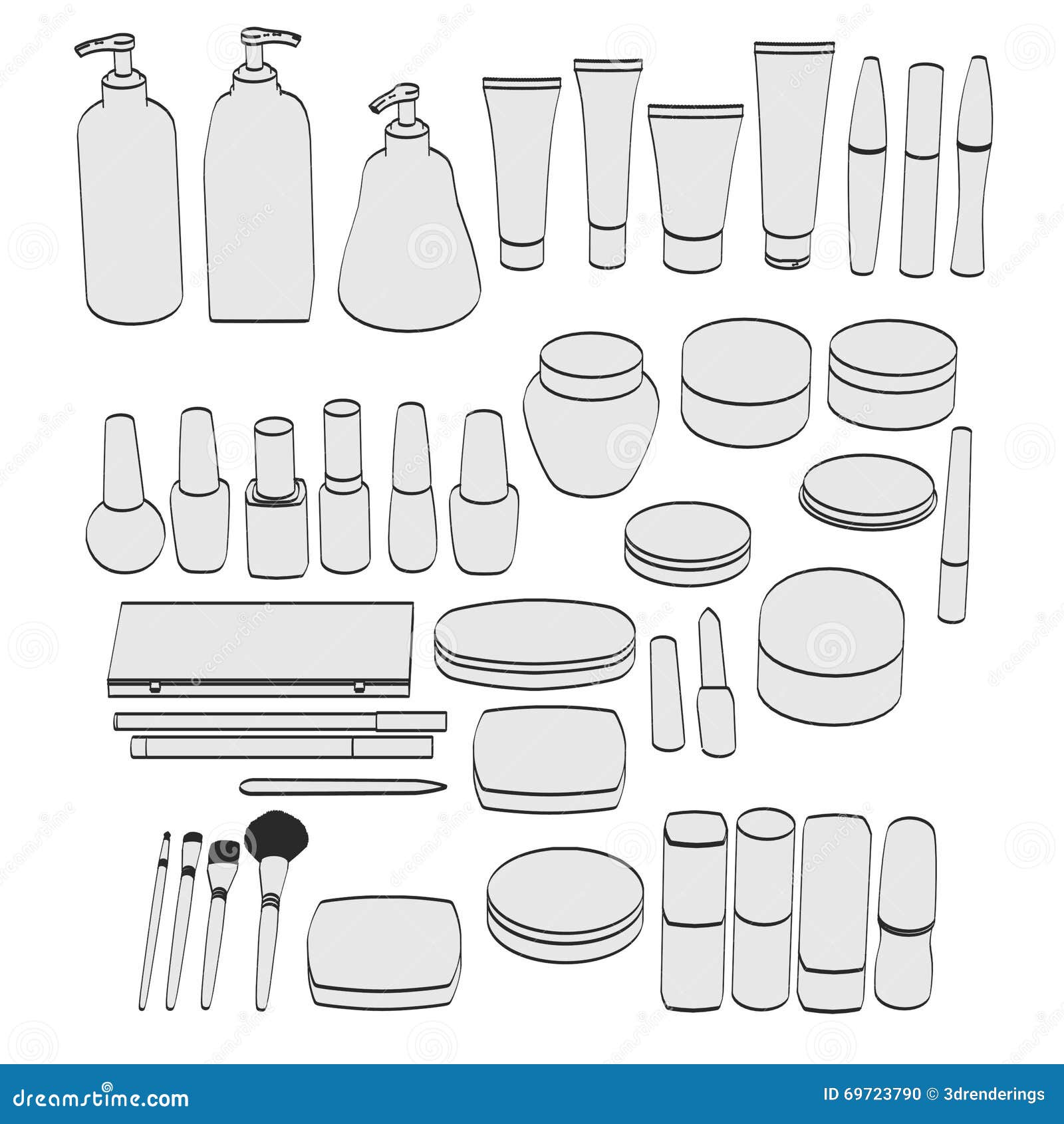 Illustration of cosmetics stock illustration. Illustration of cosmetics