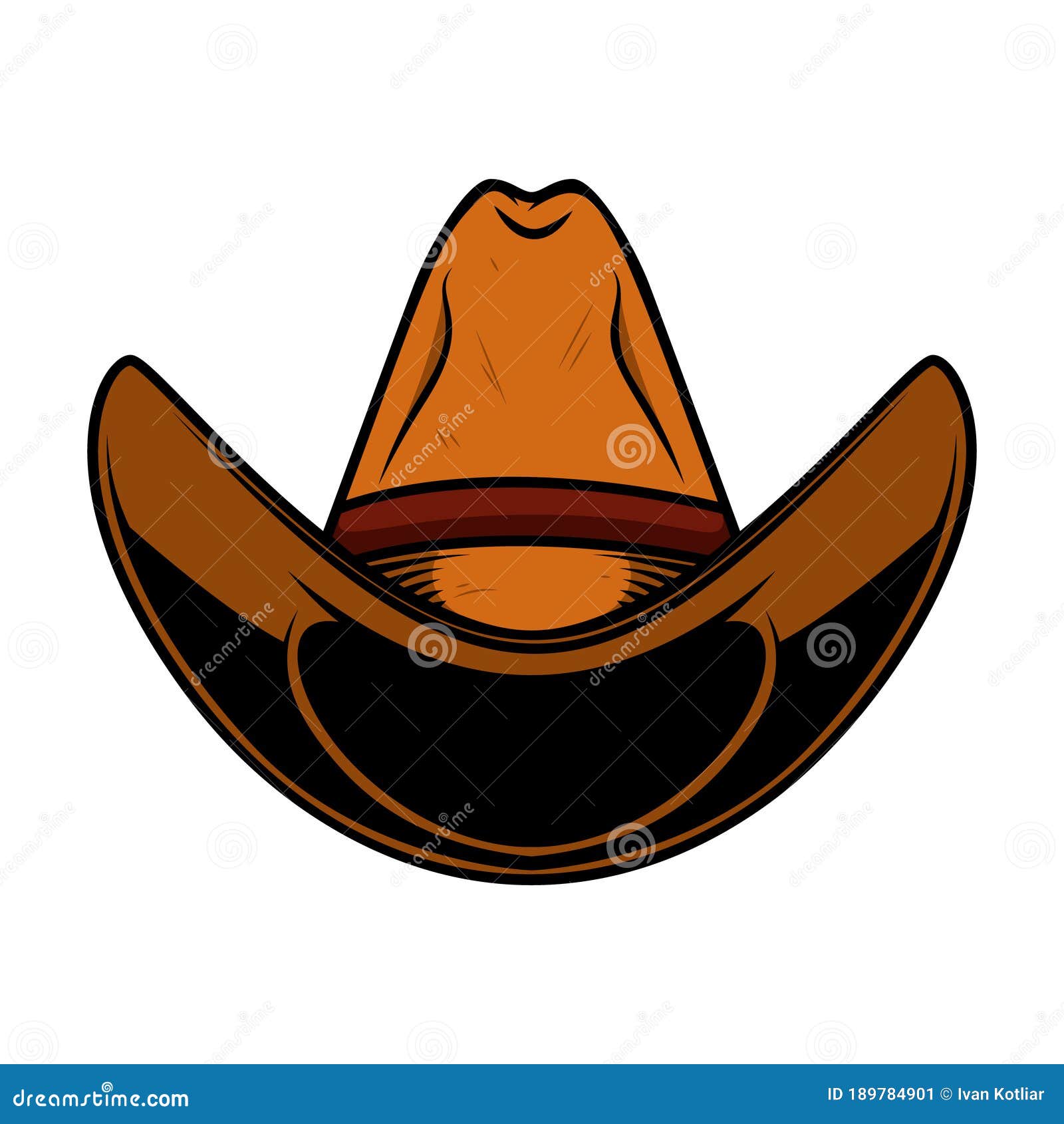 Illustration of Cowboy Hat Isolated on White Background. Design Element ...