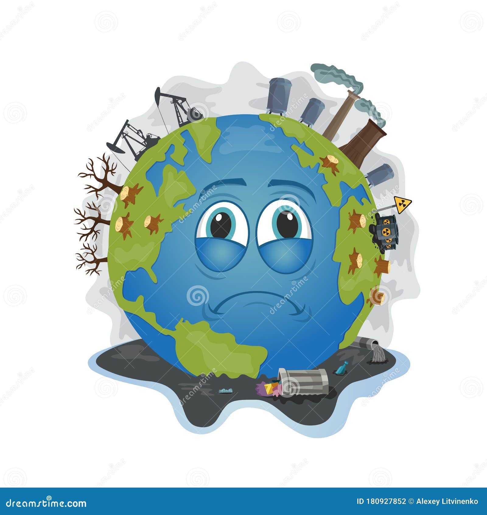 Planet Earth Sick For Pollution Over White Background Vector Illustration  Design Royalty Free SVG, Cliparts, Vectors, and Stock Illustration. Image  151261016.
