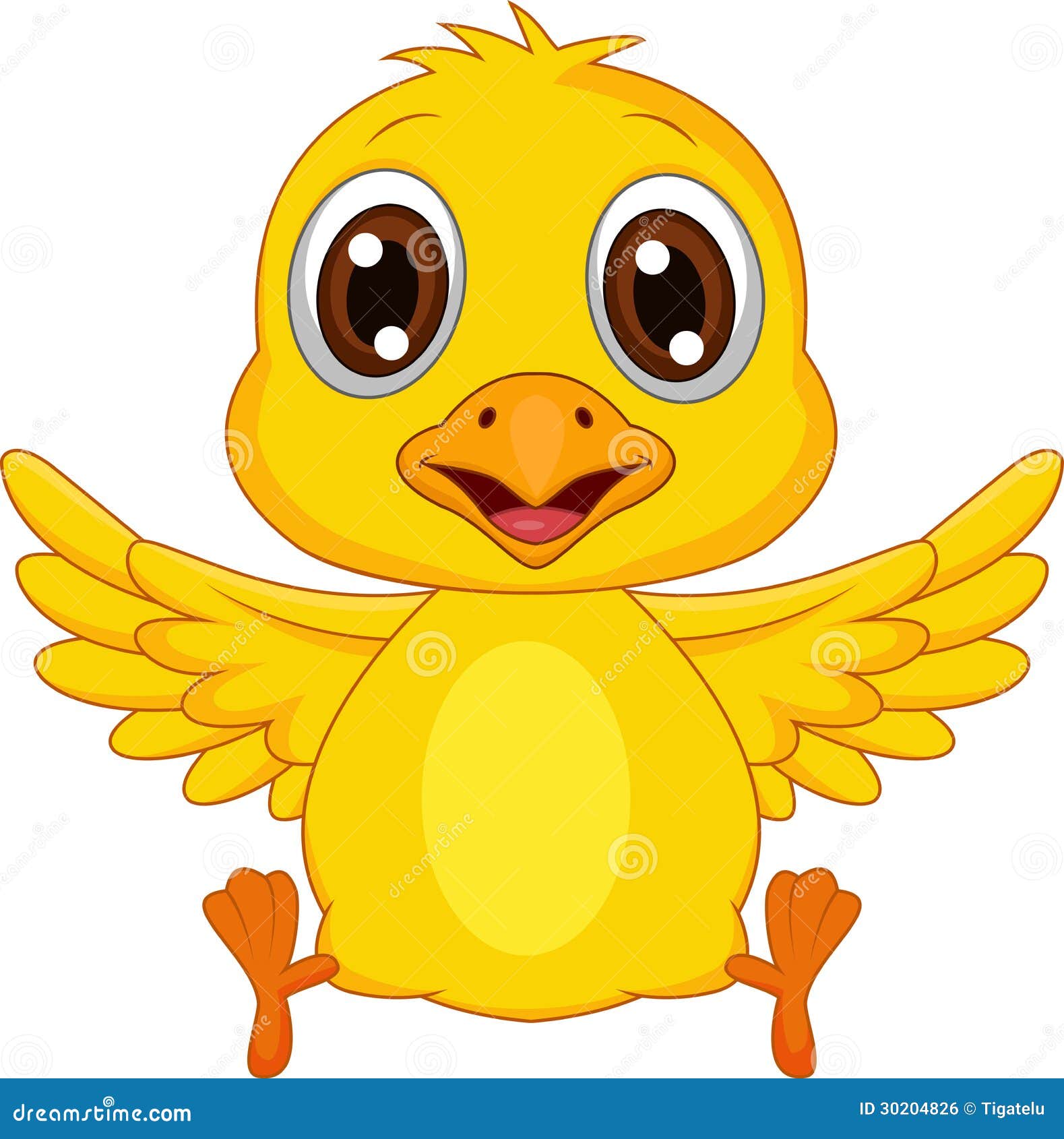 Cute baby chicken cartoon stock vector. Image of mascot - 30204826