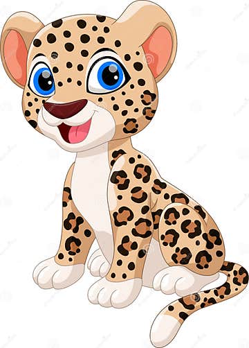 Illustration of Cute Baby Leopard Cartoon Smile Stock Illustration ...