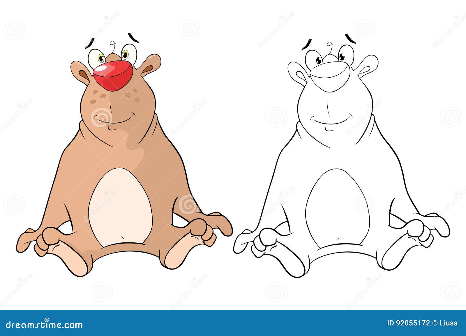 Example Of Lovable Brown Undertake. Cartoon Persona. Coloring picture about Brown Bear Printable Book named Instance Of Lovable Brown Endure. Cartoon Personality. Coloring