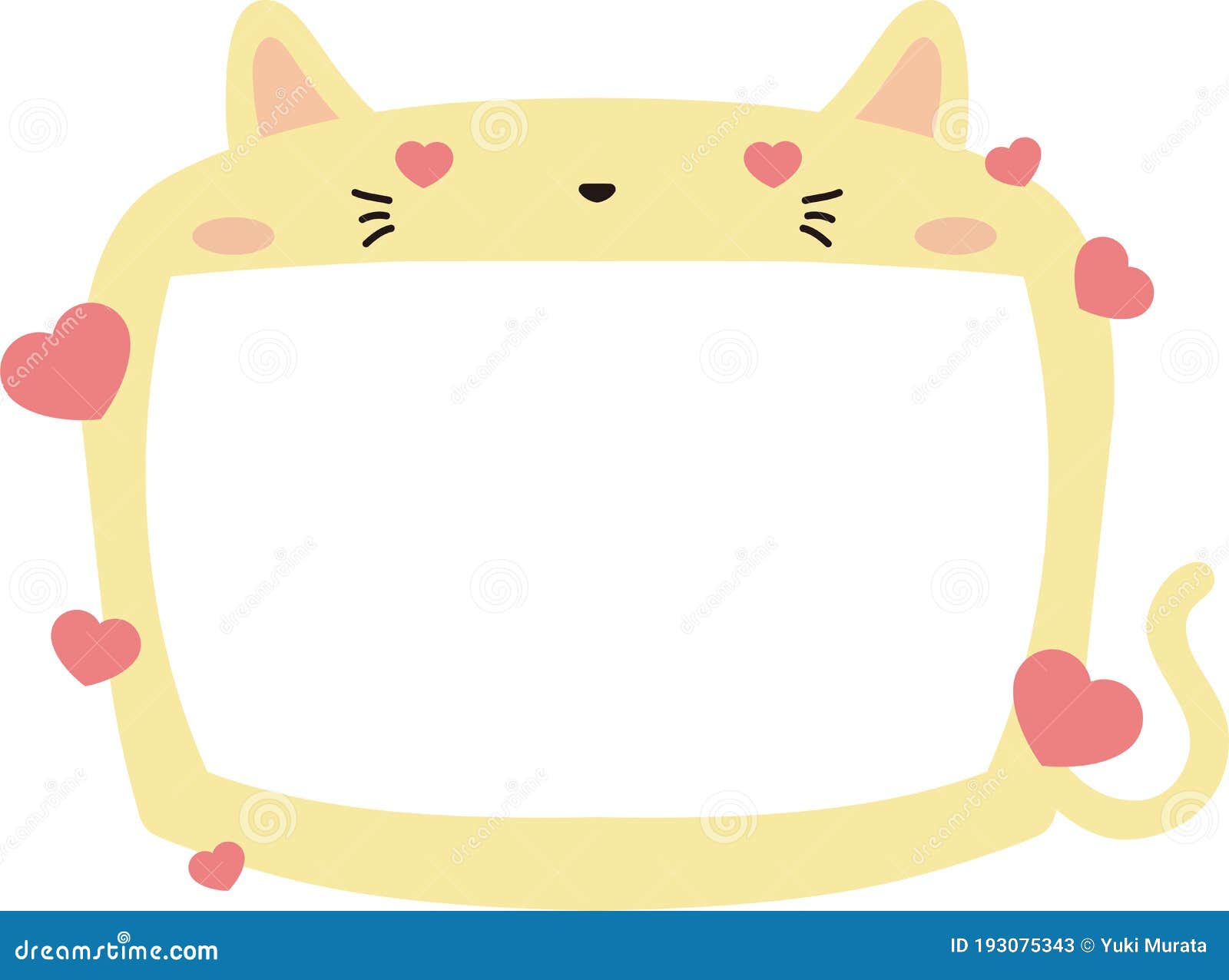 Cute Cat whiteboard stock vector Illustration of business 193075343