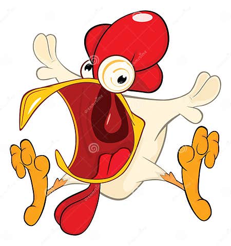 Illustration of a Cute Cockerel. Cartoon Character Stock Vector ...