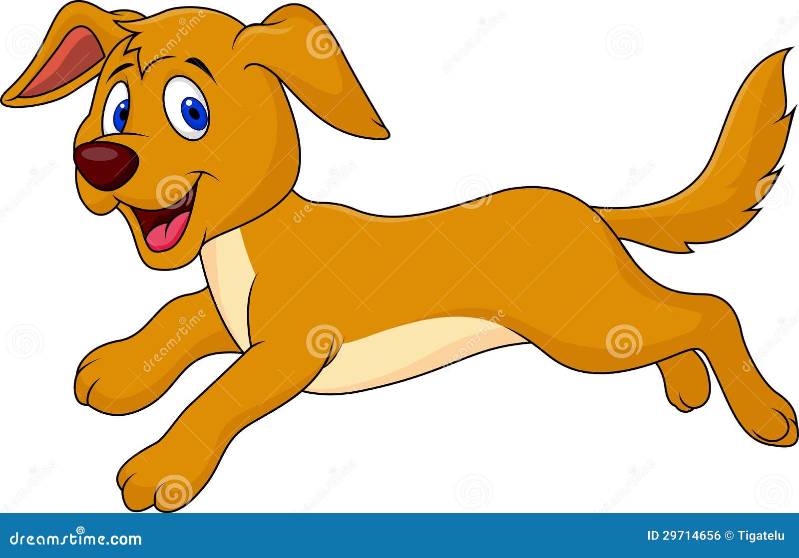Cute dog cartoon running stock vector. Illustration of icon - 29714656