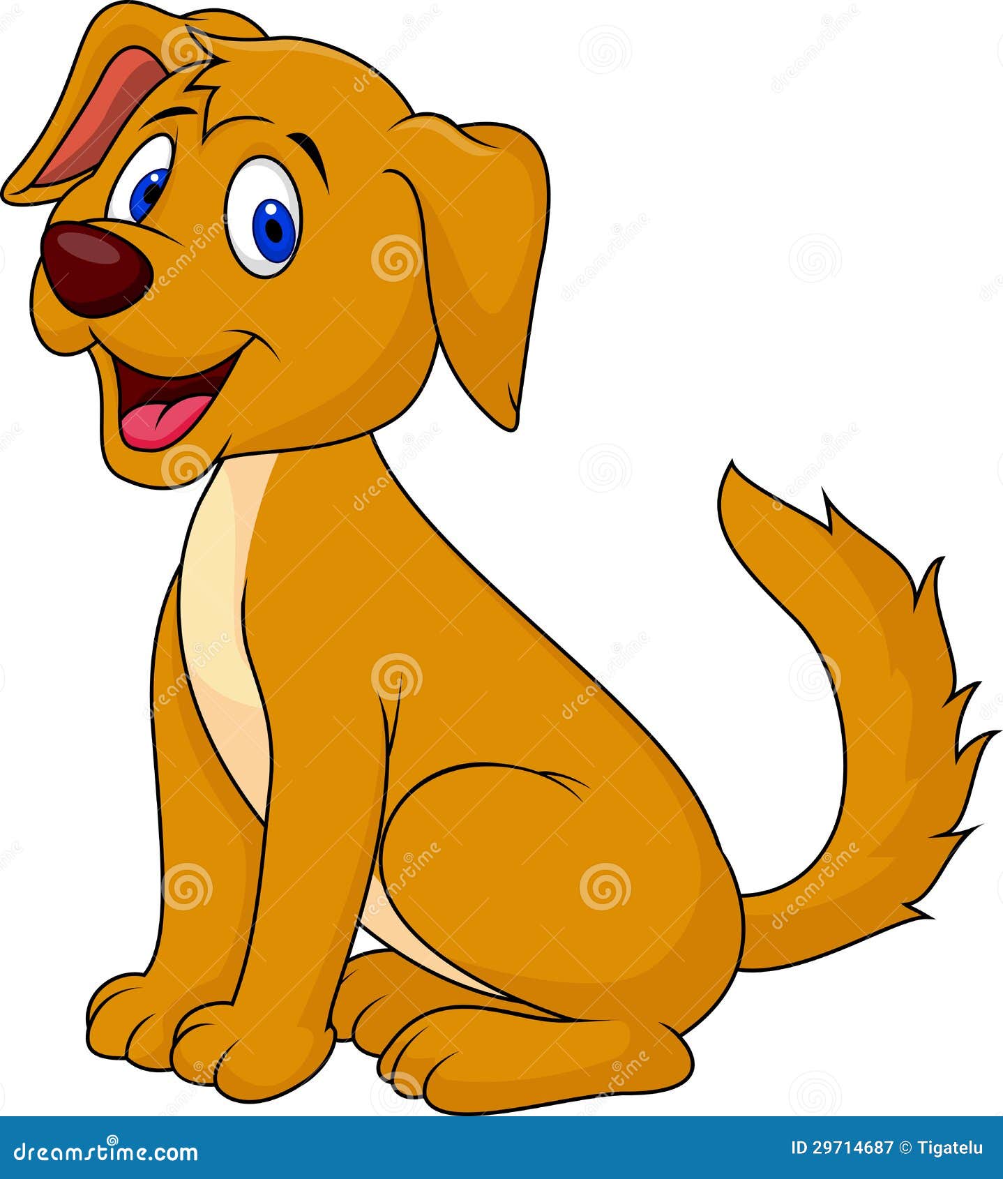 Cute dog cartoon sitting stock vector. Illustration of puppy - 29714687