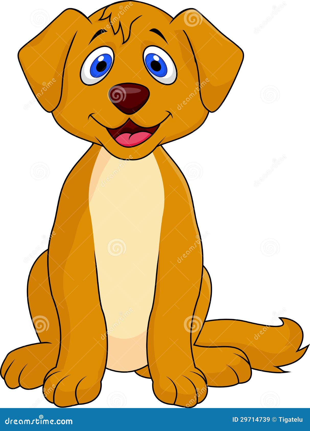 Cute Dog Cartoon Sitting Royalty Free Stock Images Image