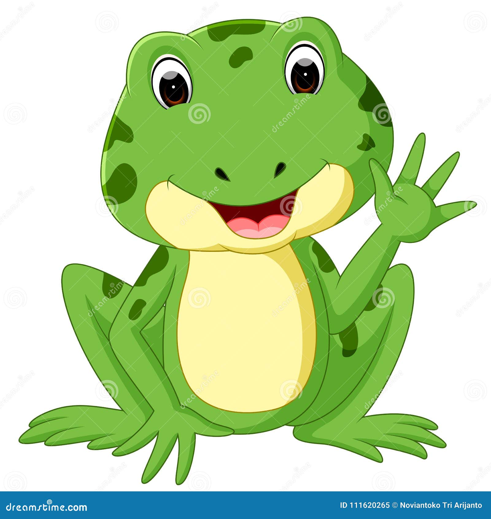 Cute frog cartoon stock vector. Illustration of jump - 111620265