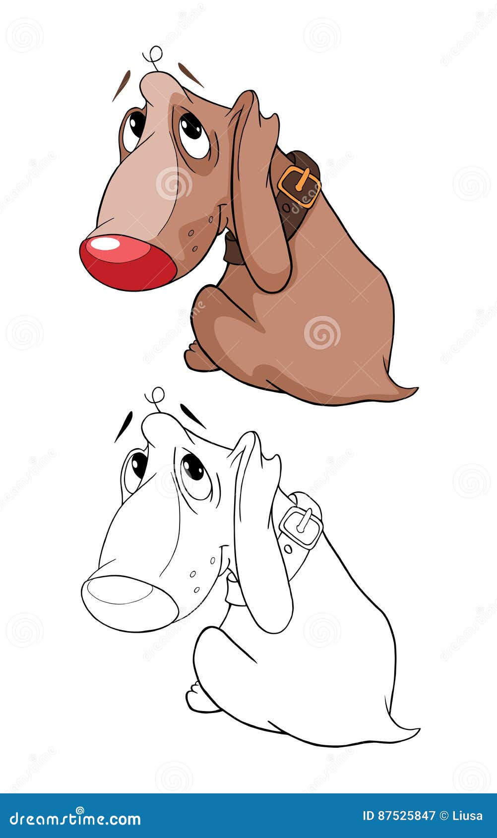 Illustration of a Cute Hunting Dog. Cartoon Character Stock Vector - Illustration of pedigreed, pedigree: 87525847 Illustration of a Cute Hunting Dog. Cartoon Character Stock Vector - Illustration of pedigreed, pedigree: 87525847