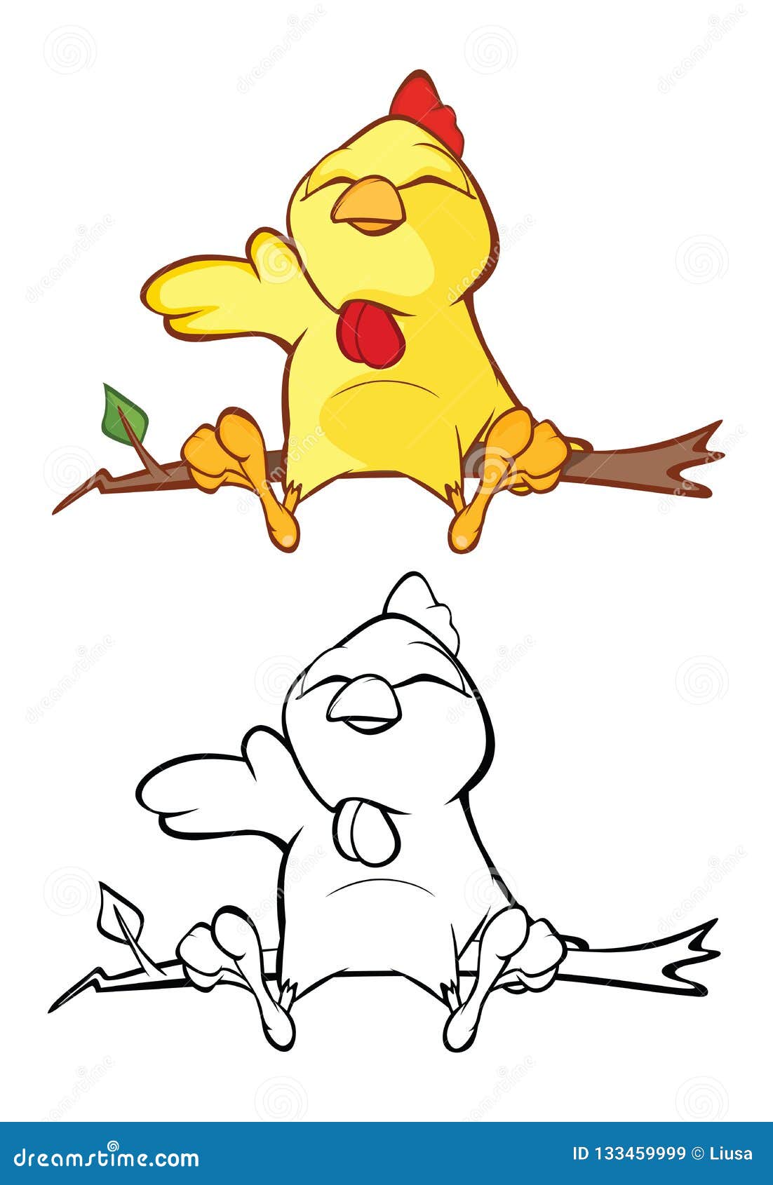 Illustration of a Cute Little Chicken Cartoon Character. Coloring Book Stock Vector - Illustration of humor, outline: 133459999 Illustration of a Cute Little Chicken Cartoon Character. Coloring Book Stock Vector - Illustration of humor, outline: 133459999