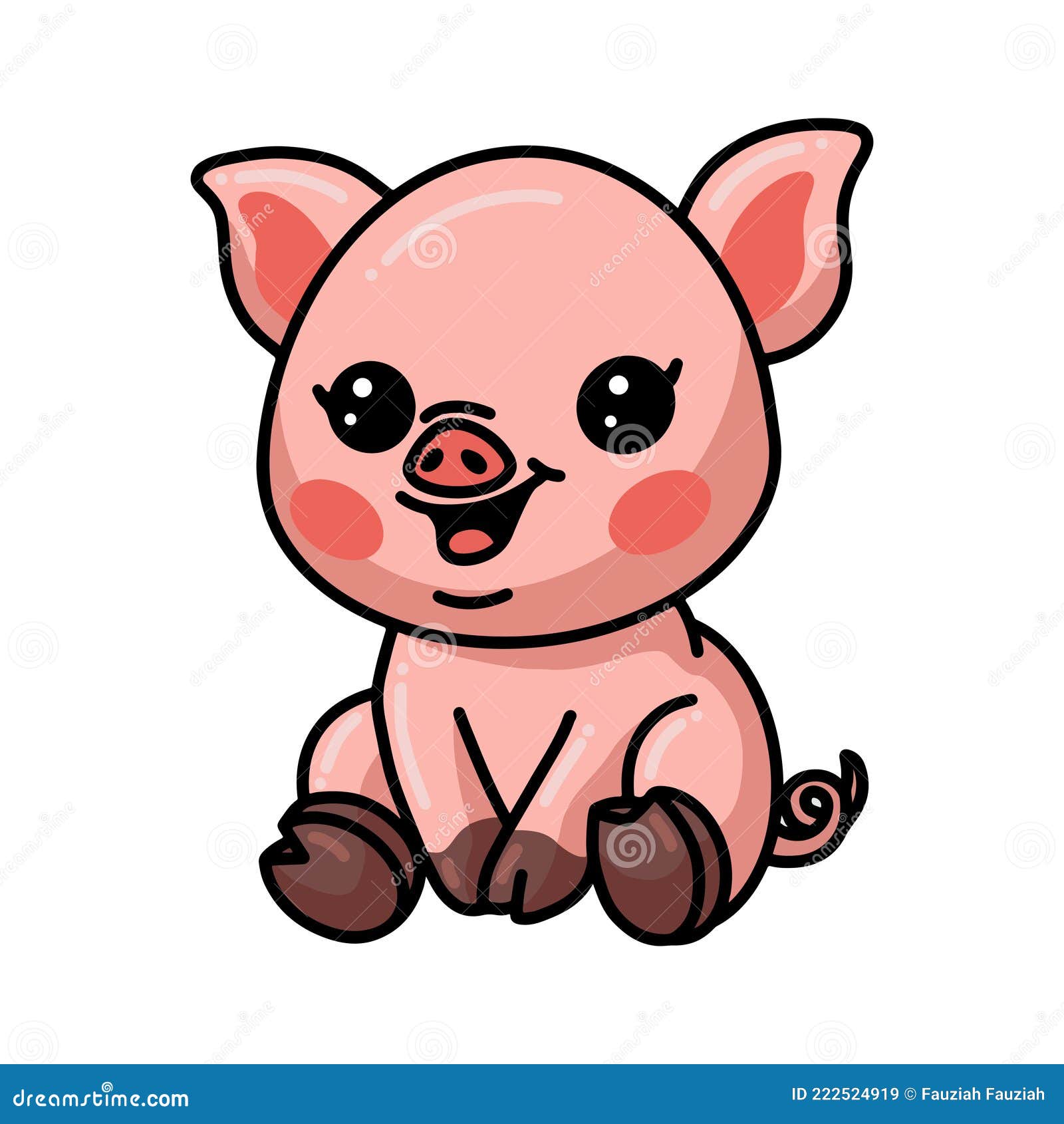 Cute Little Pig Cartoon Sitting Stock Vector - Illustration of chibi, mascot: 222524919 Cute Little Pig Cartoon Sitting Stock Vector - Illustration of chibi, mascot: 222524919