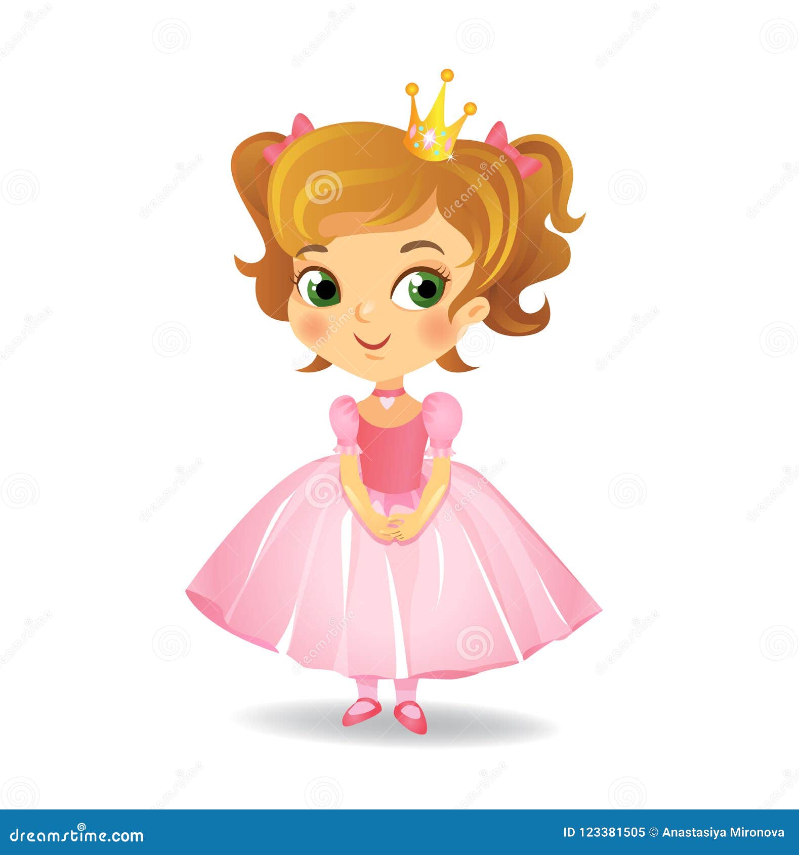 Cute little princess stock vector. Illustration of characters - 123381505