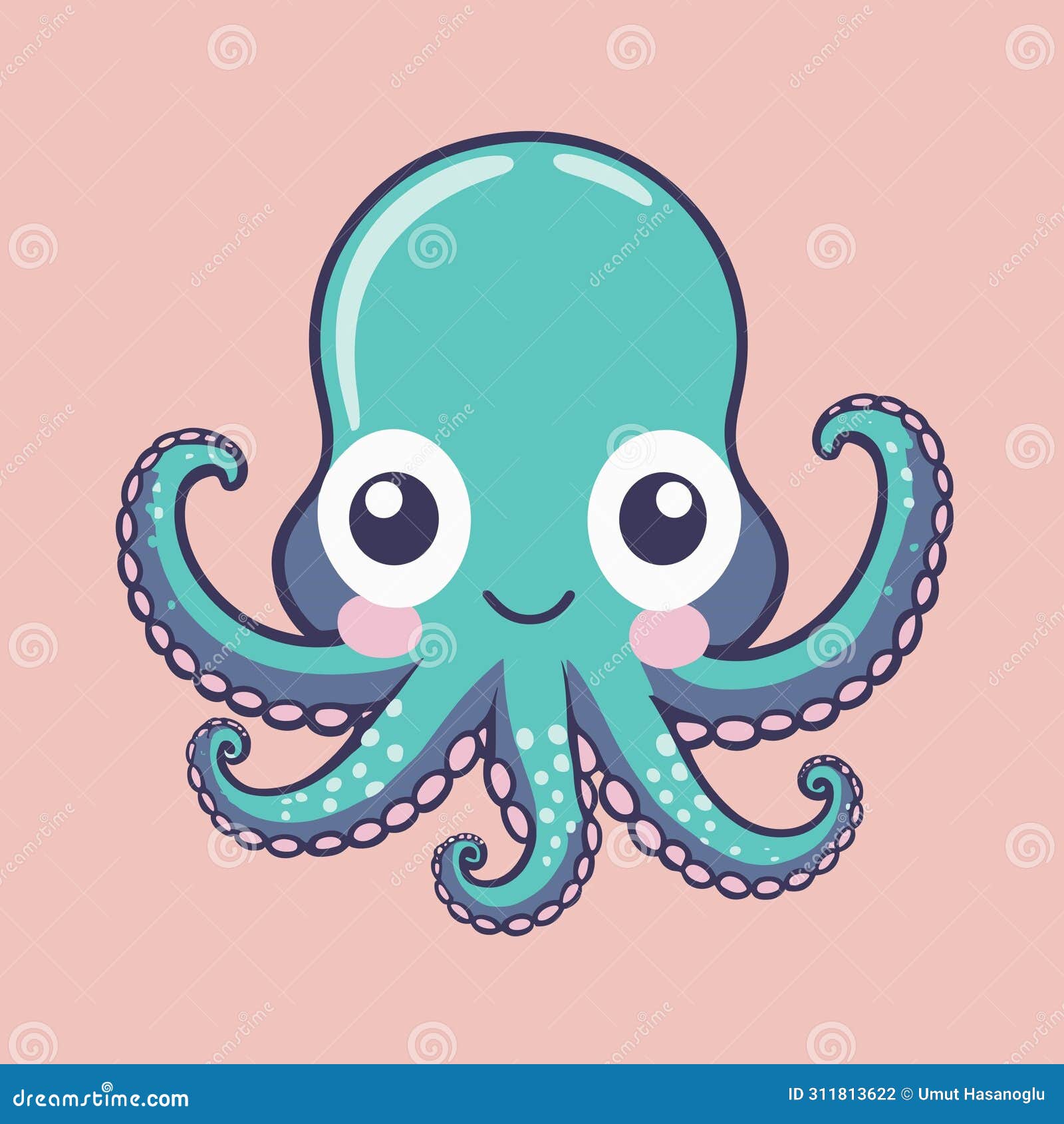 cute octopus animal cartoon   artwork