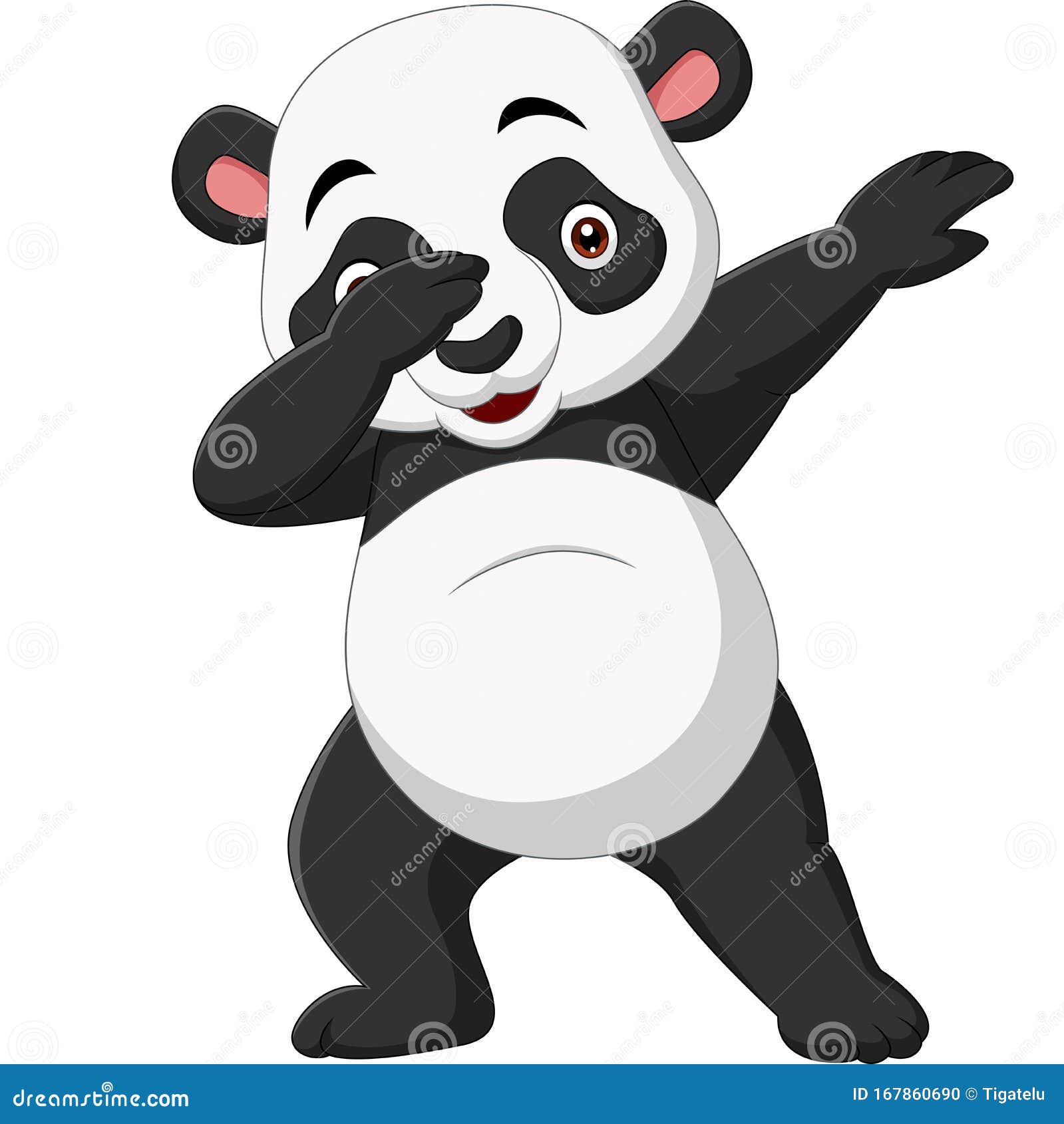 Cute Panda Cartoon in Dabbing Pose Stock Vector - Illustration of cartoon,  mascot: 167860690