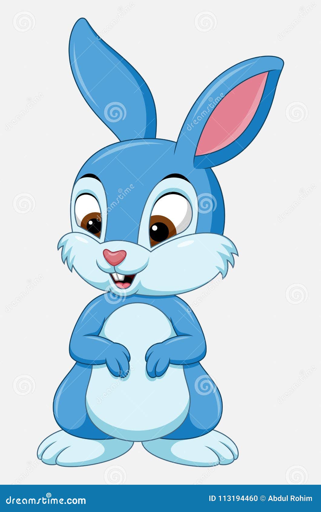 Cute Rabbit Cartoon Isolated on White Background Stock Vector ...