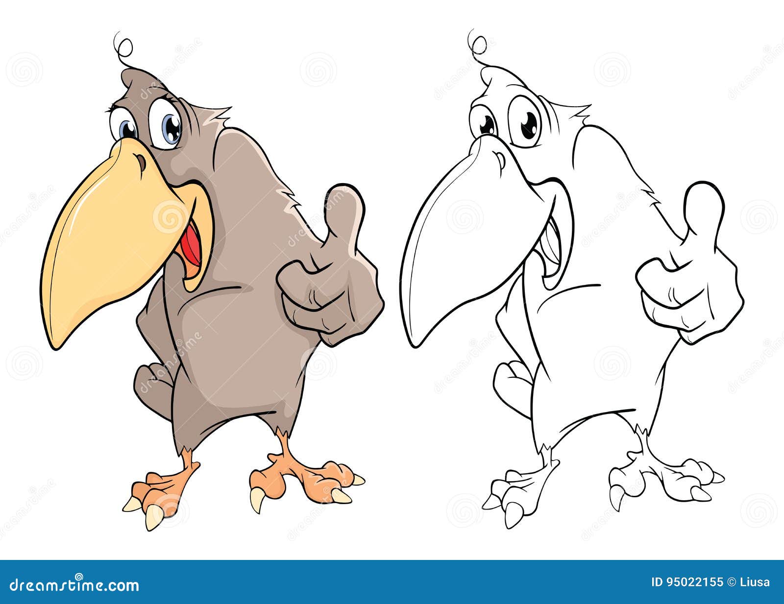 Illustration of a Cute Raven. Cartoon Character. Coloring Book Stock Vector - Illustration of character, coloring: 95022155 Illustration of a Cute Raven. Cartoon Character. Coloring Book Stock Vector - Illustration of character, coloring: 95022155