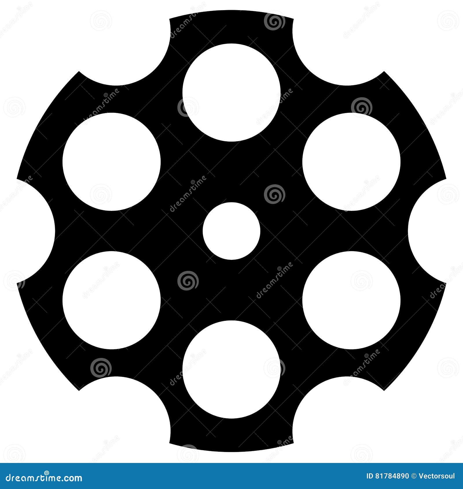 Revolver Cylinder Icon Vector Illustration | CartoonDealer.com #78889794