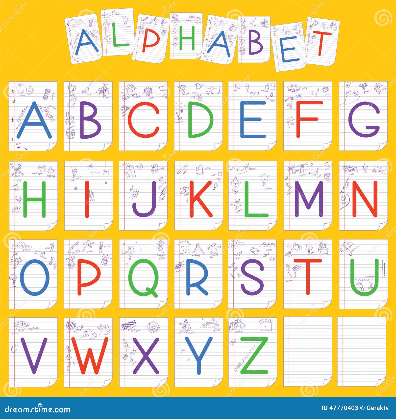 q phonetic uk in alphabet de Illustration Anglais D'enfant D'alphabet Illustration