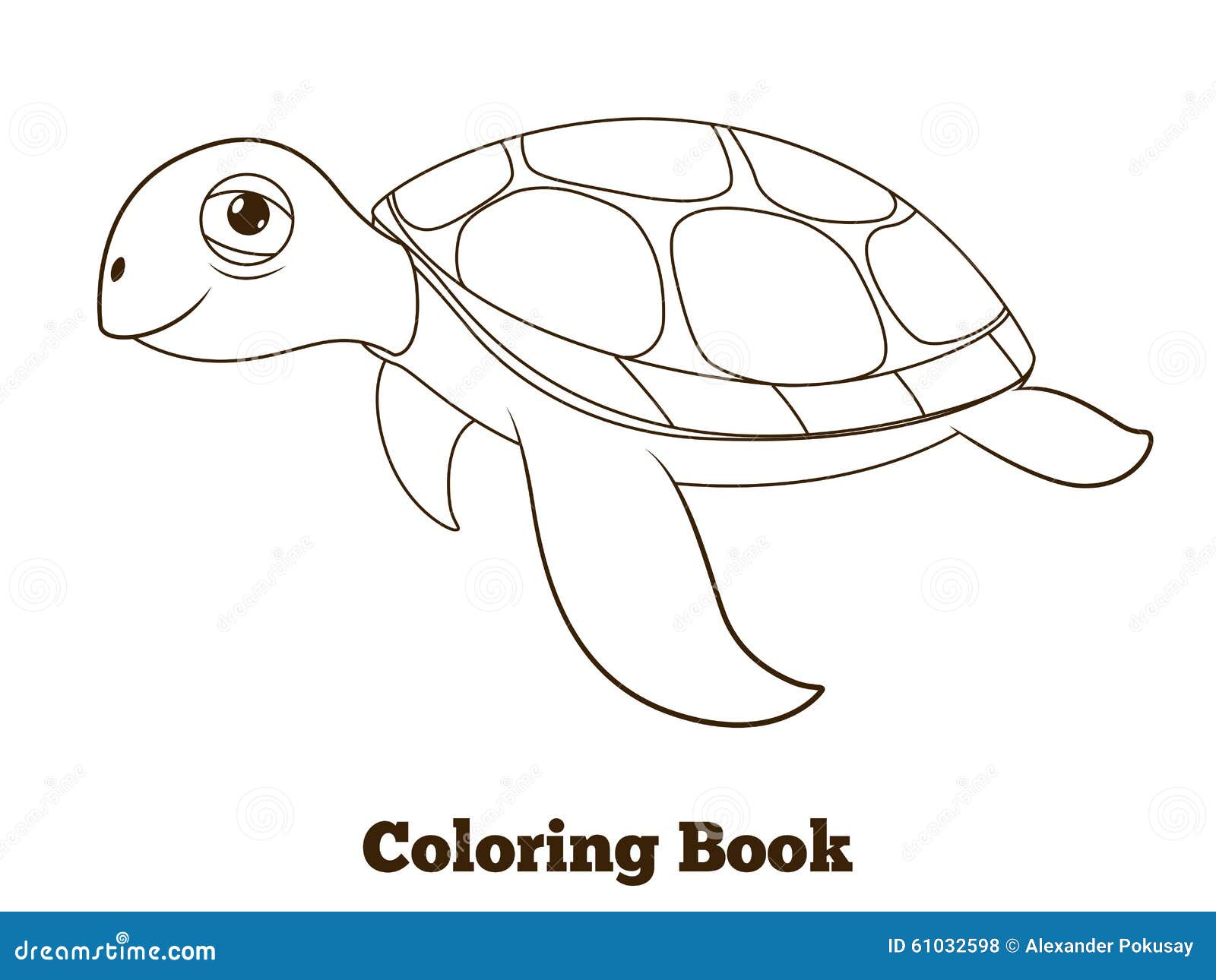 Illustration d animal de mer de tortue de livre de coloriage