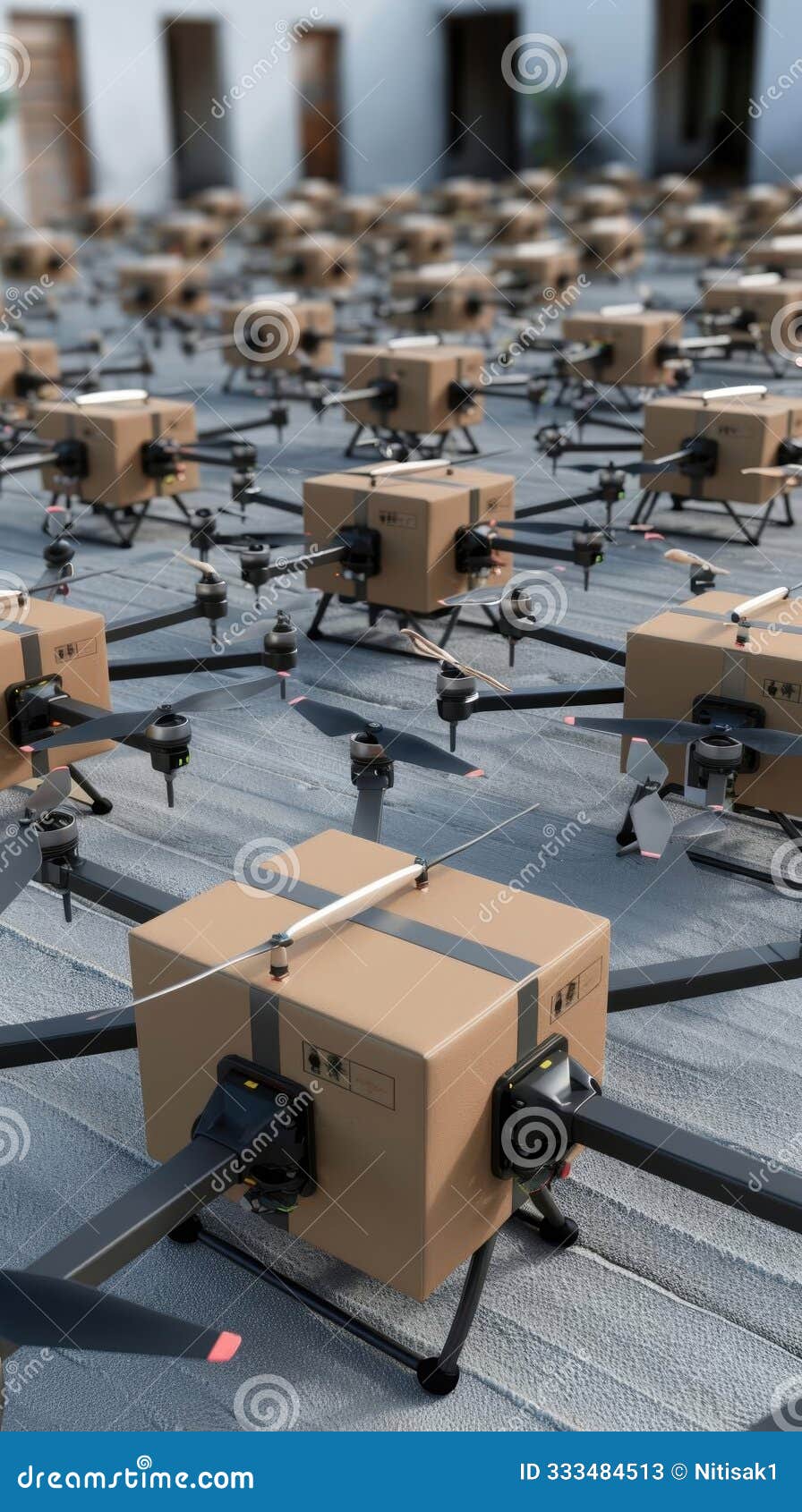 Illustration 3D Model Autonomous Delivery Drones Controlled by AI ... Circuit Diagram