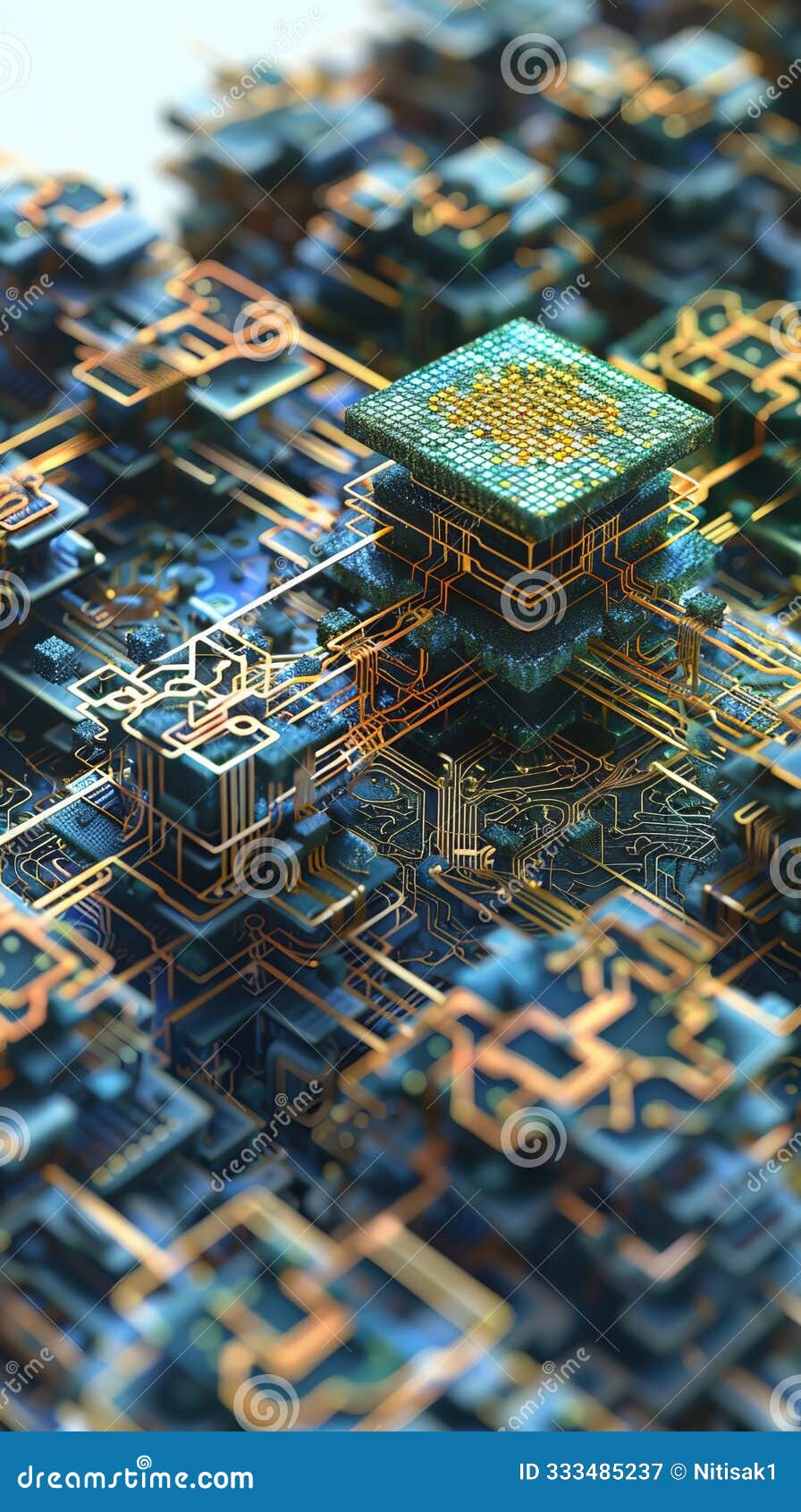 Illustration 3D Model Machine Learning Algorithm Visualized As a ...