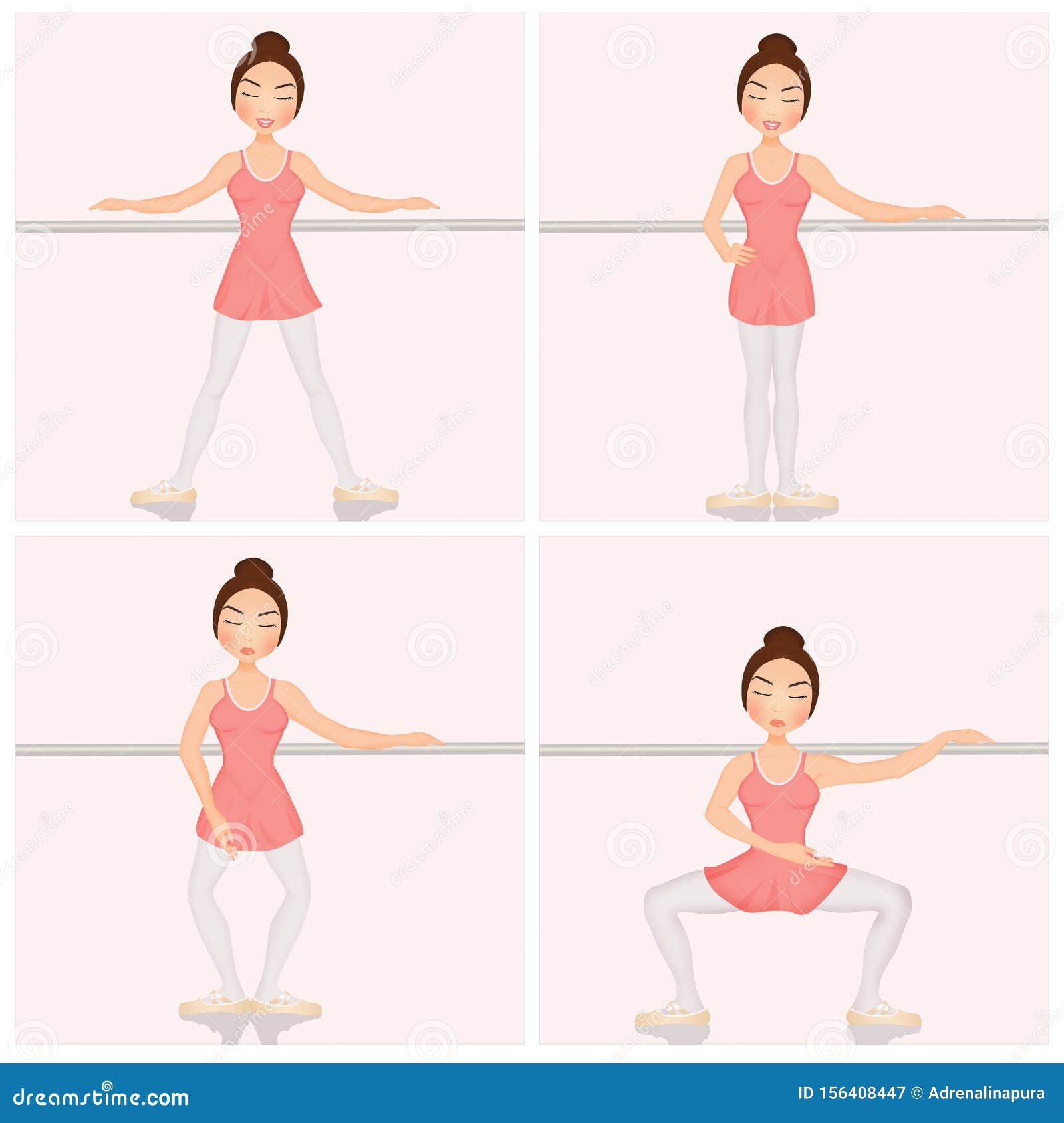 Dance Grand Plie Position Stock Illustration Illustration Of Woman