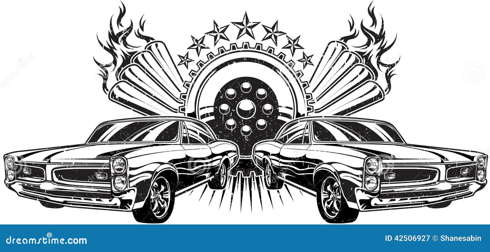 Illustration De Course De Dragsters Illustration de Vecteur