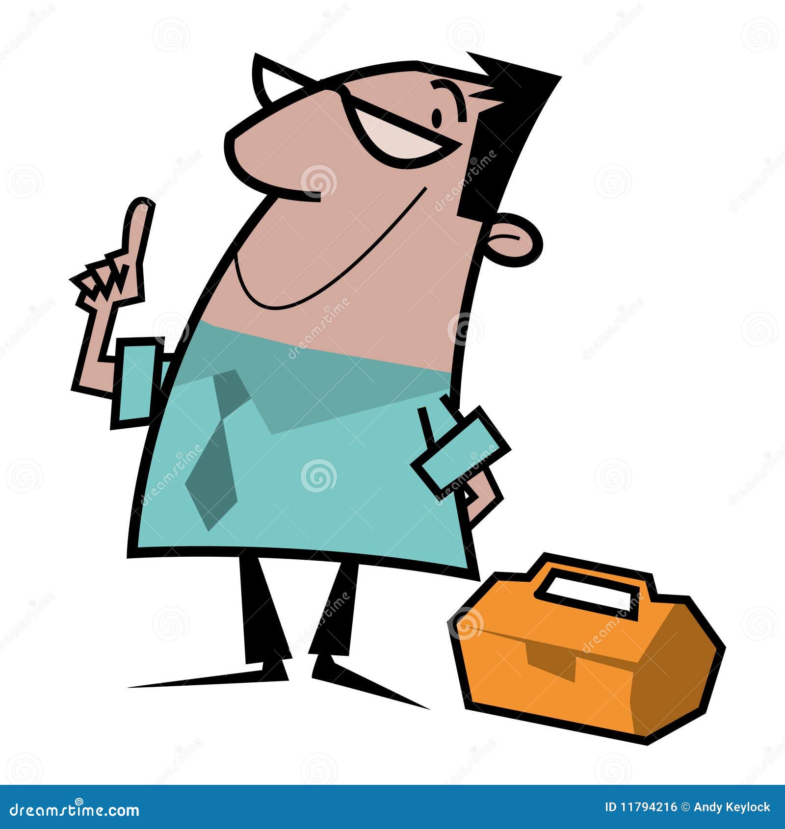 Illustration De Dessin Animé D'agent De Maîtrise Image libre de droits