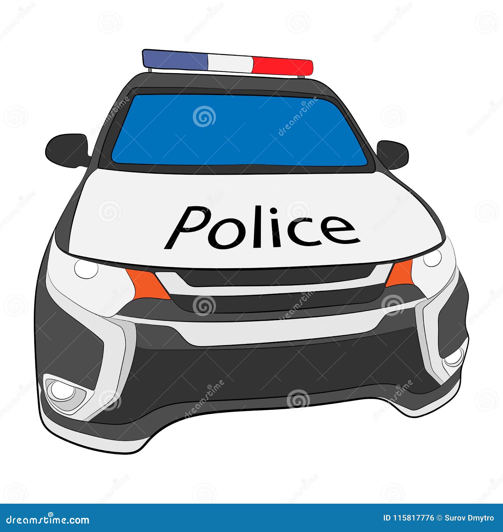 Illustration De Dessin De Voiture De Police Illustration Stock -  Illustration du flic, automobile: 115817776