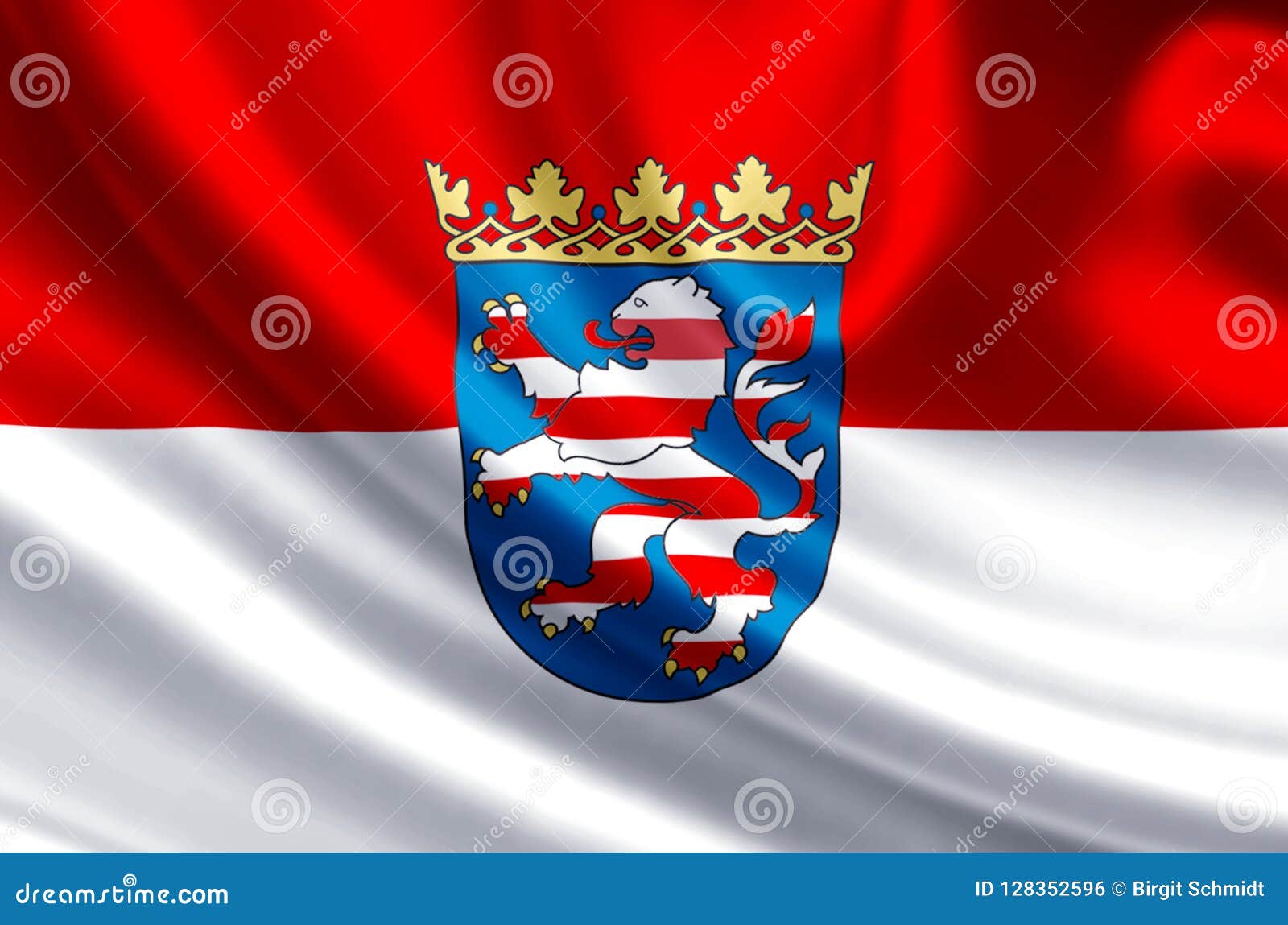 Drapeau De Balcon Allemagne Hesse - 90 X 150 Cm