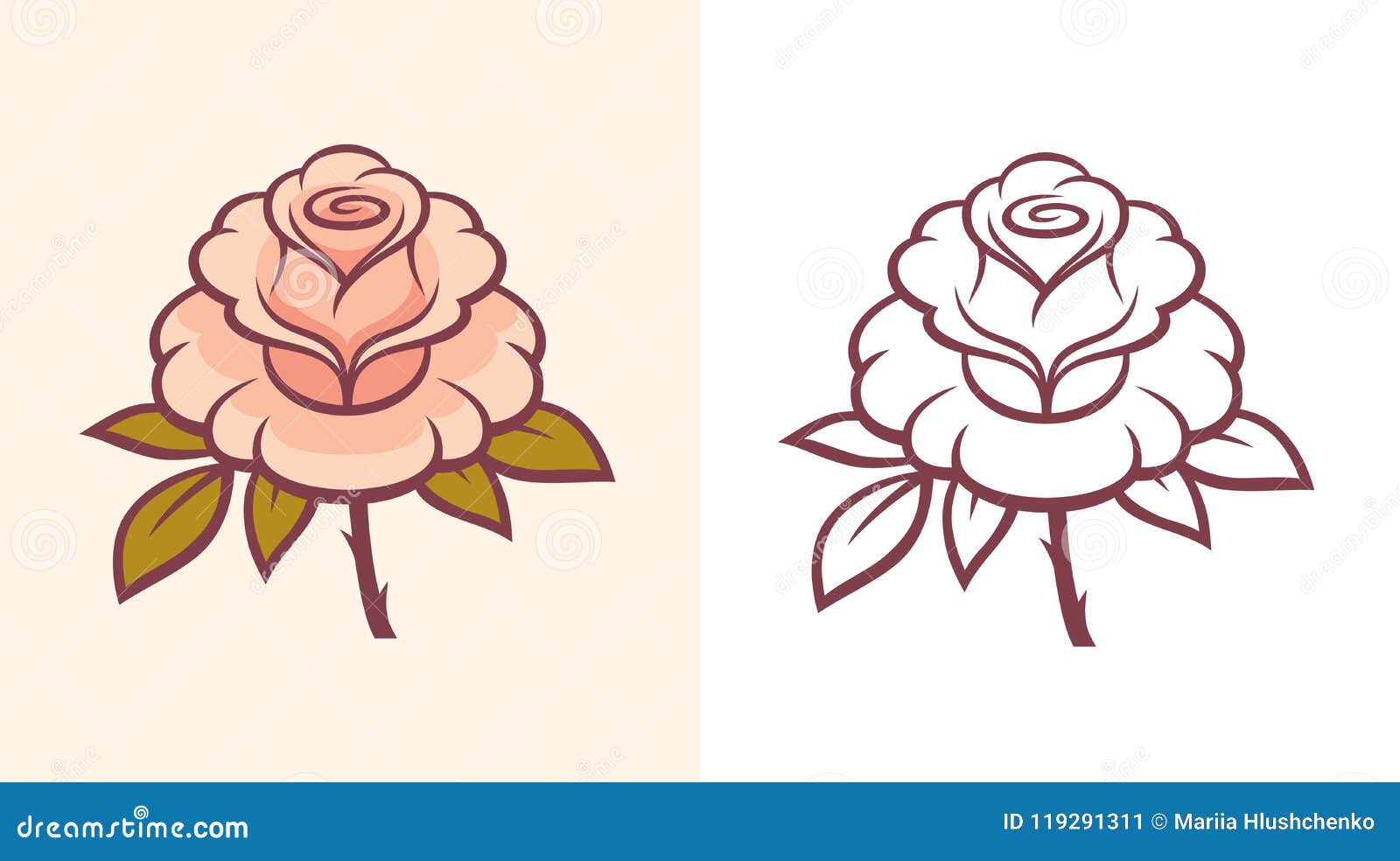 Illustration De Fleur De Rose Pour Le Logo Ou Le Tatouage