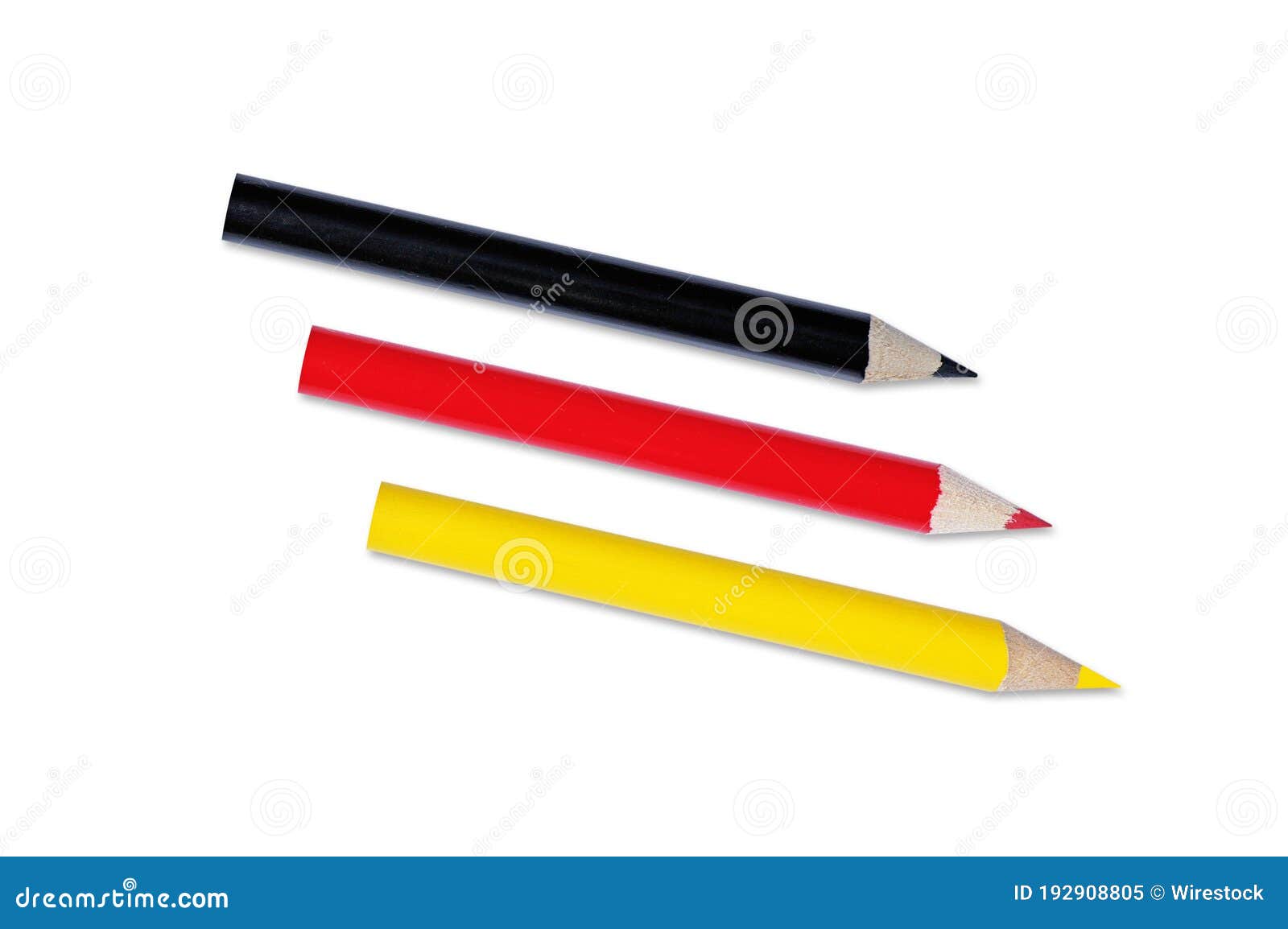 Illustration De Trois Crayons De Couleur Dans Un Contexte D'isolement