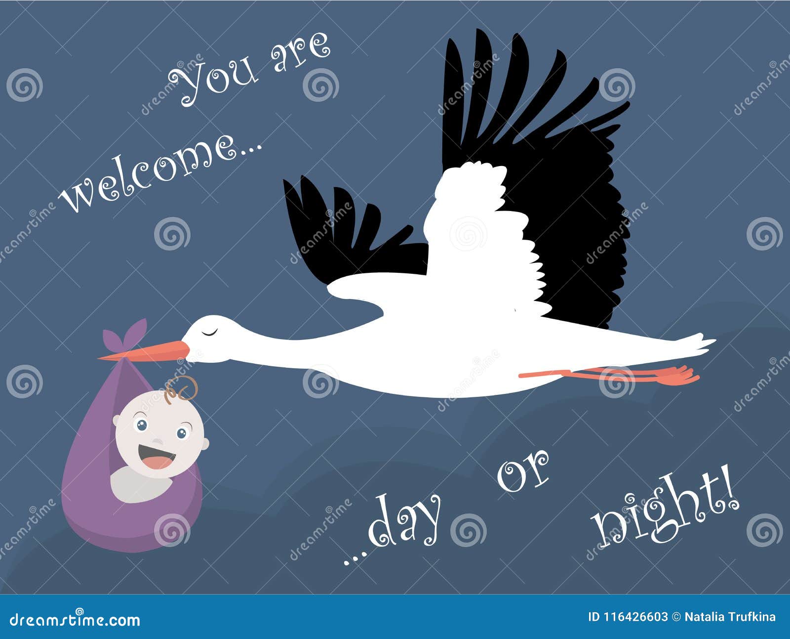 Illustration De Vecteur Avec La Cigogne Et Un Bebe Illustration Stock Illustration Du Colore Decoration Illustration De Vecteur Avec La Cigogne Et Un Bebe Illustration Stock Illustration Du Colore Decoration