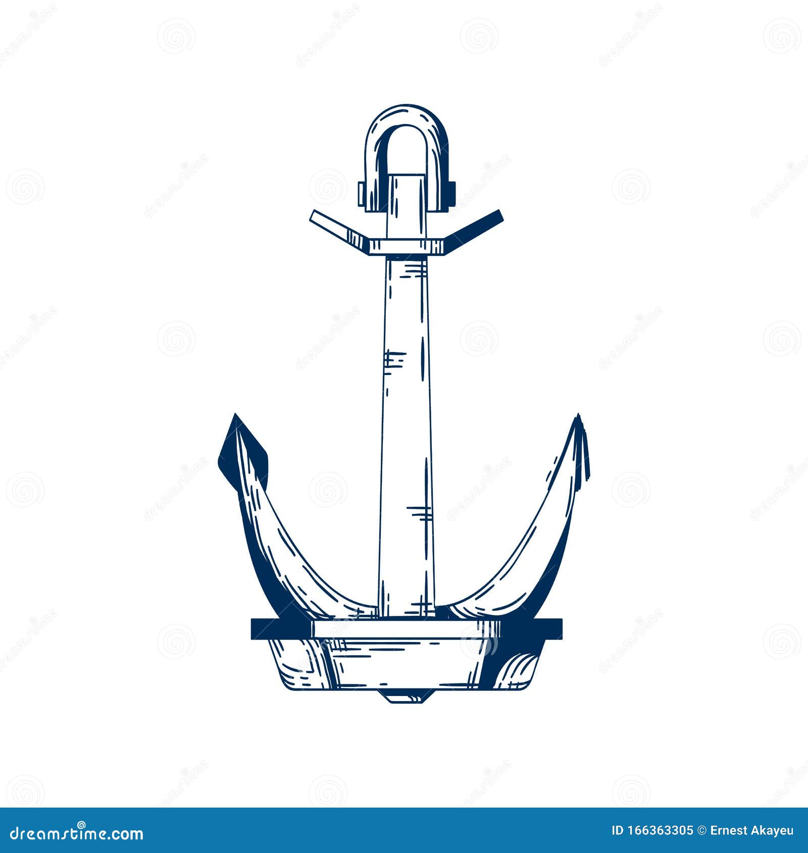 Illustration De Vecteur D'induit En Bateau Ancre, Système D